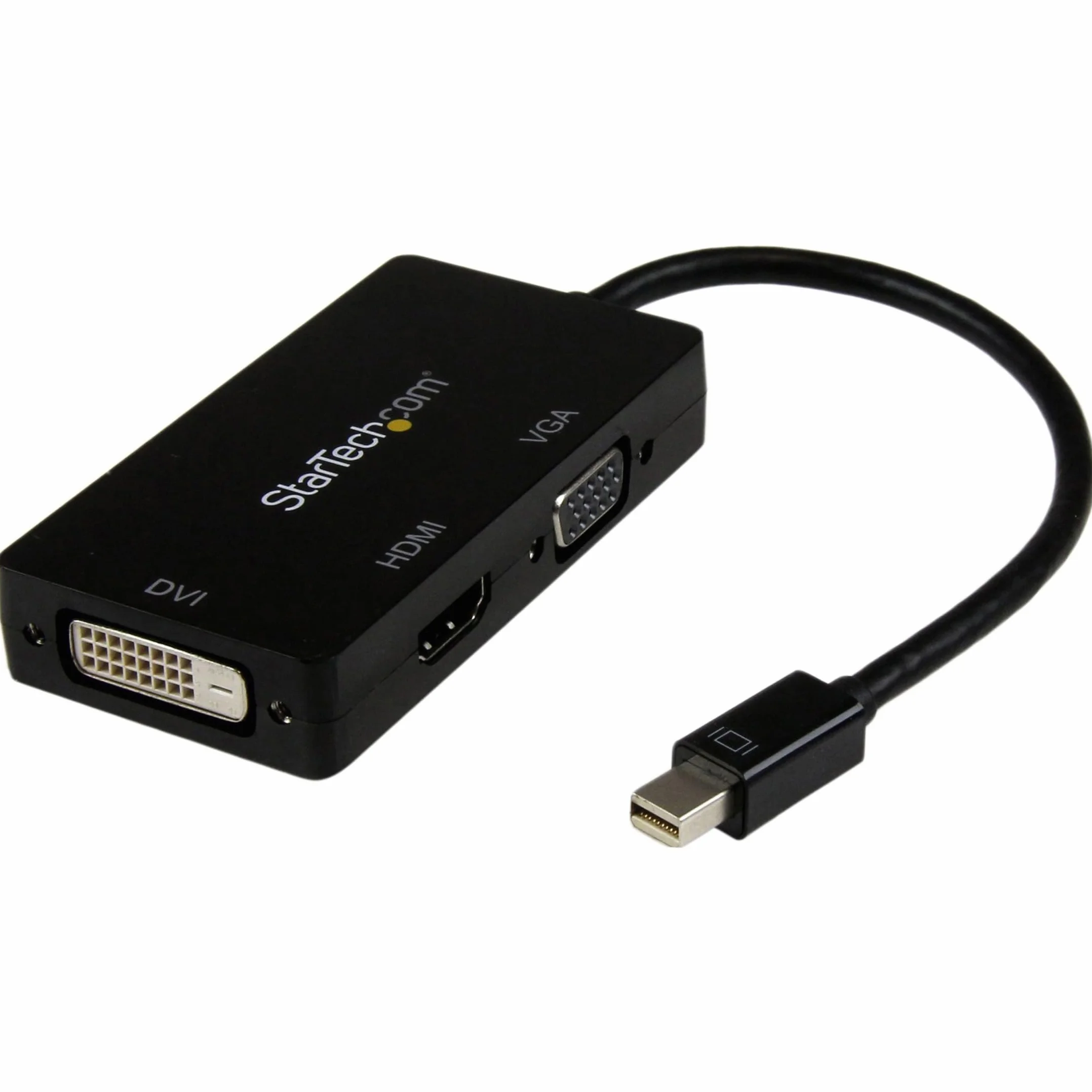 StarTech.com Adaptateur Mini DisplayPort 3 en 1 1080p Hub Mini DP vers HDMI/VGA/DVI Compatible Thunderbolt MDP2VGDVHD