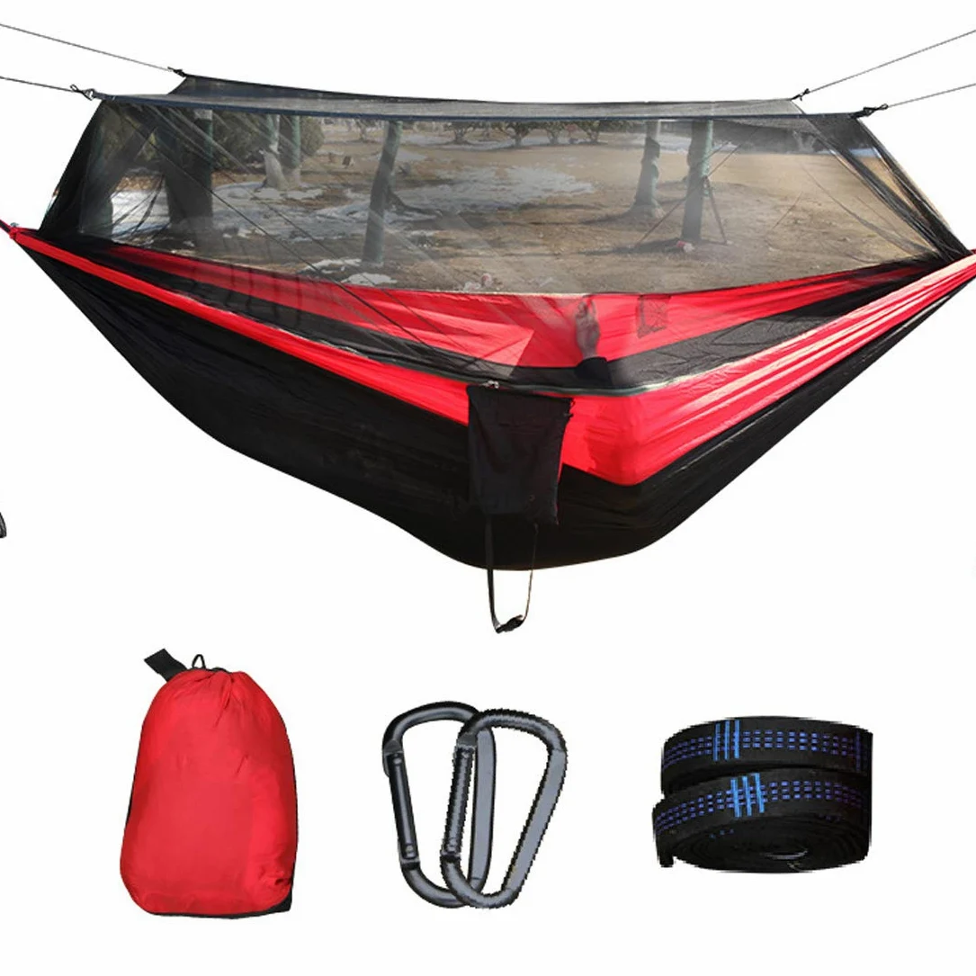 Hamac Ultra-Léger Respirant Portable en Nylon pour 1-2 Personnes Camping Randonée Voyage Jardin