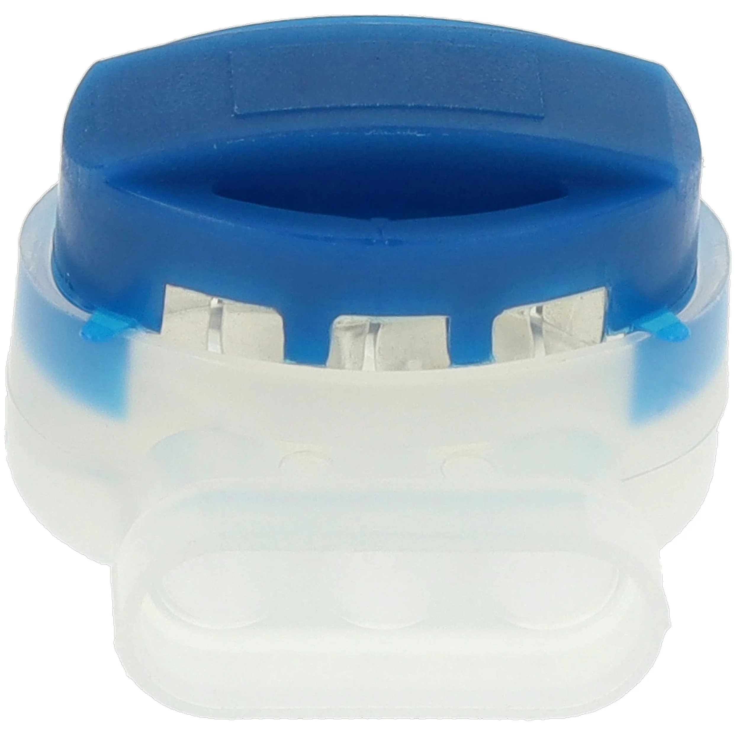 vhbw 20x connecteurs pour câble périphérique compatible avec Bosch Indego 1200 Connect robots de pelouse - Serre-câbles, étanches transparent/bleu