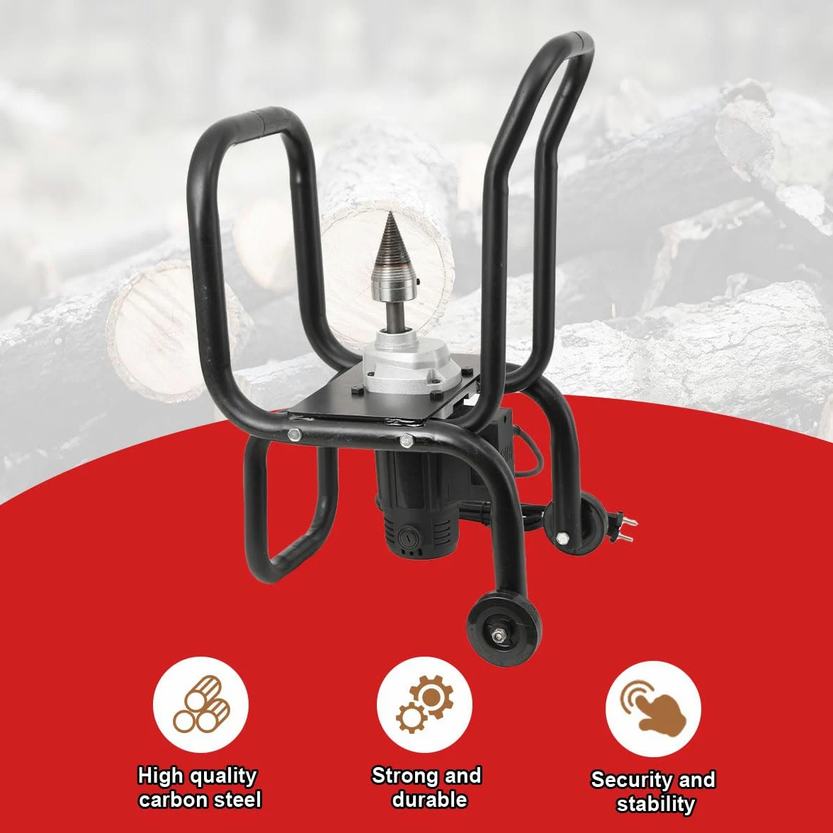 Fendeur de bûches à bois électrique, 220V 2000w 420U/min Fendeuse À Bois Électrique, Fendeur de Bois Jusquà 20cm, Approprié pour Fendeur de Bois de Bûcher Dans les Usines de Bois