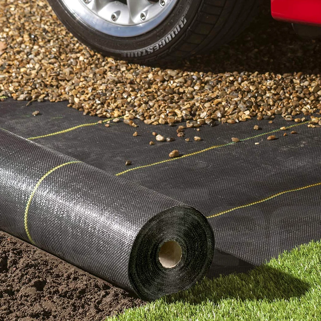 Pro-Tec 2 m Tissu de contrôle des Mauvaises Herbes Extra Heavy Duty 125 g/m² Paysage Jardin Sol Coque Membrane Doré Line Gold 2m x 50m