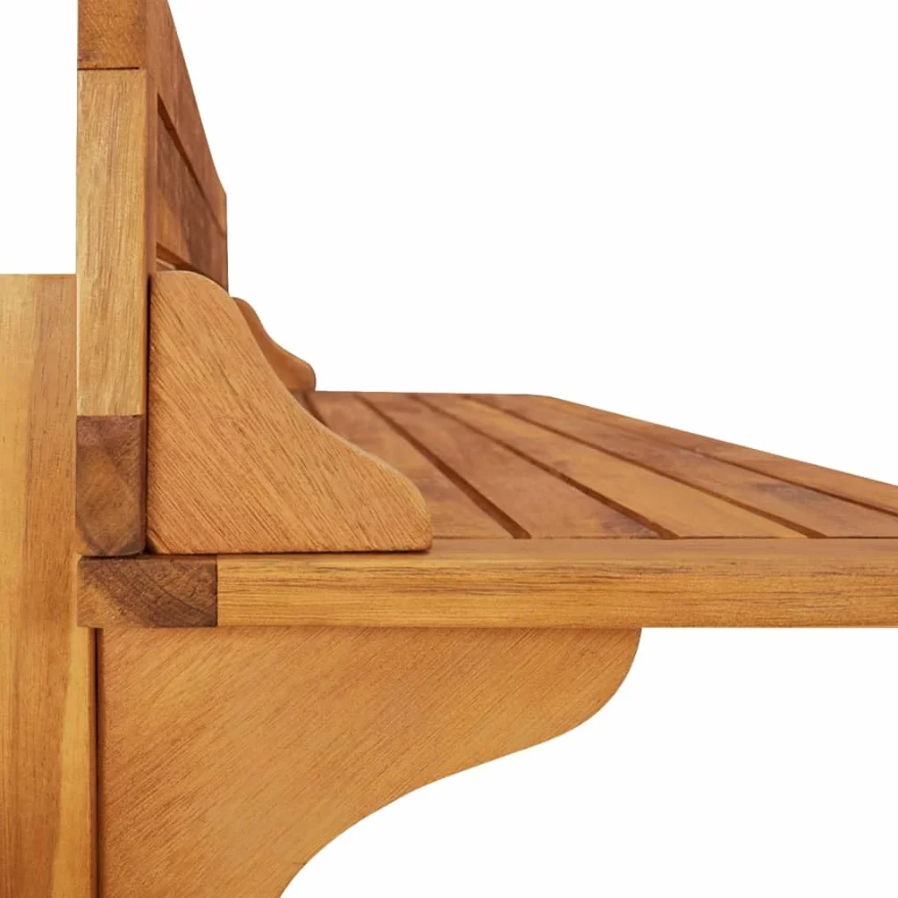 vidaXL Ensemble de Bar de Balcon 3 pcs Mobilier de Patio Bois d'Acacia Massif