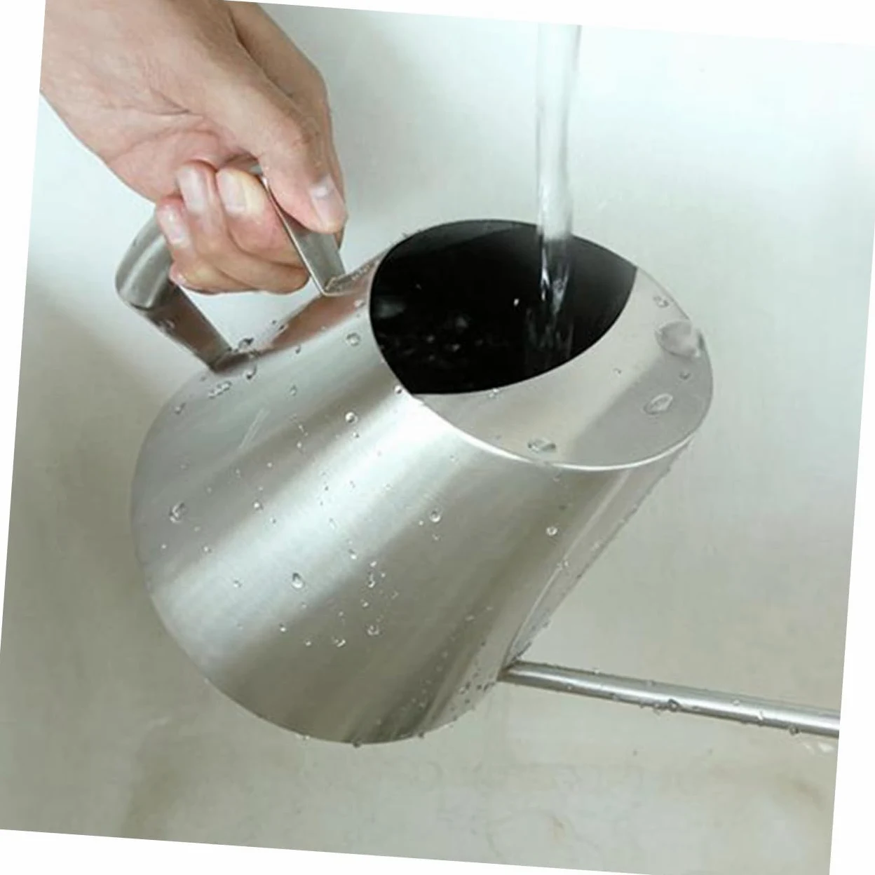 Arrosoir Long Bec en Acier Inoxydable pour Jardinage 900ml Design Vintage Léger pour Fleurs et Plantes D'intérieur et D'extérieur