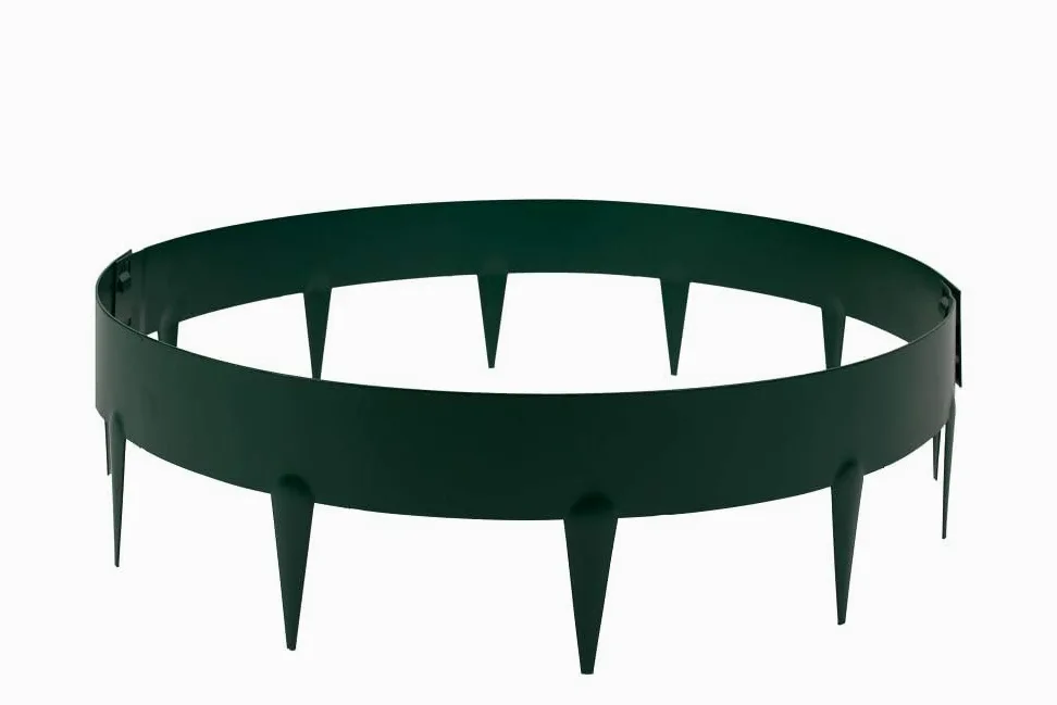 Bordure d'arbre en Acier avec épines | Clôture en tôle de Zinc, Bronze Mat O2A Ø 0,6 m, Anneau d'arbre, Clôture de Jardin, Bordure de pelouse en métal