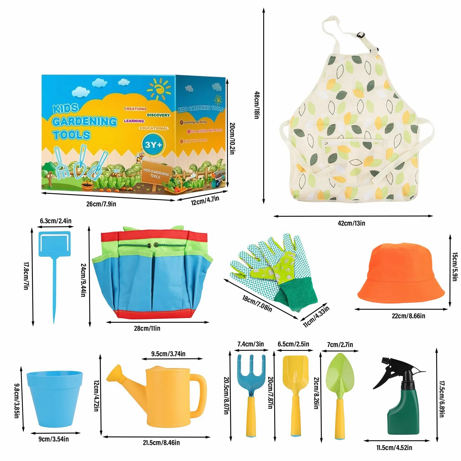 Outils de jardin pour Jouet de pelle et râteau pour plantation | Ensemble de jardin 11 pièces pour enfants pour la plage, la plantation, l'excavation, le patio et le gazon