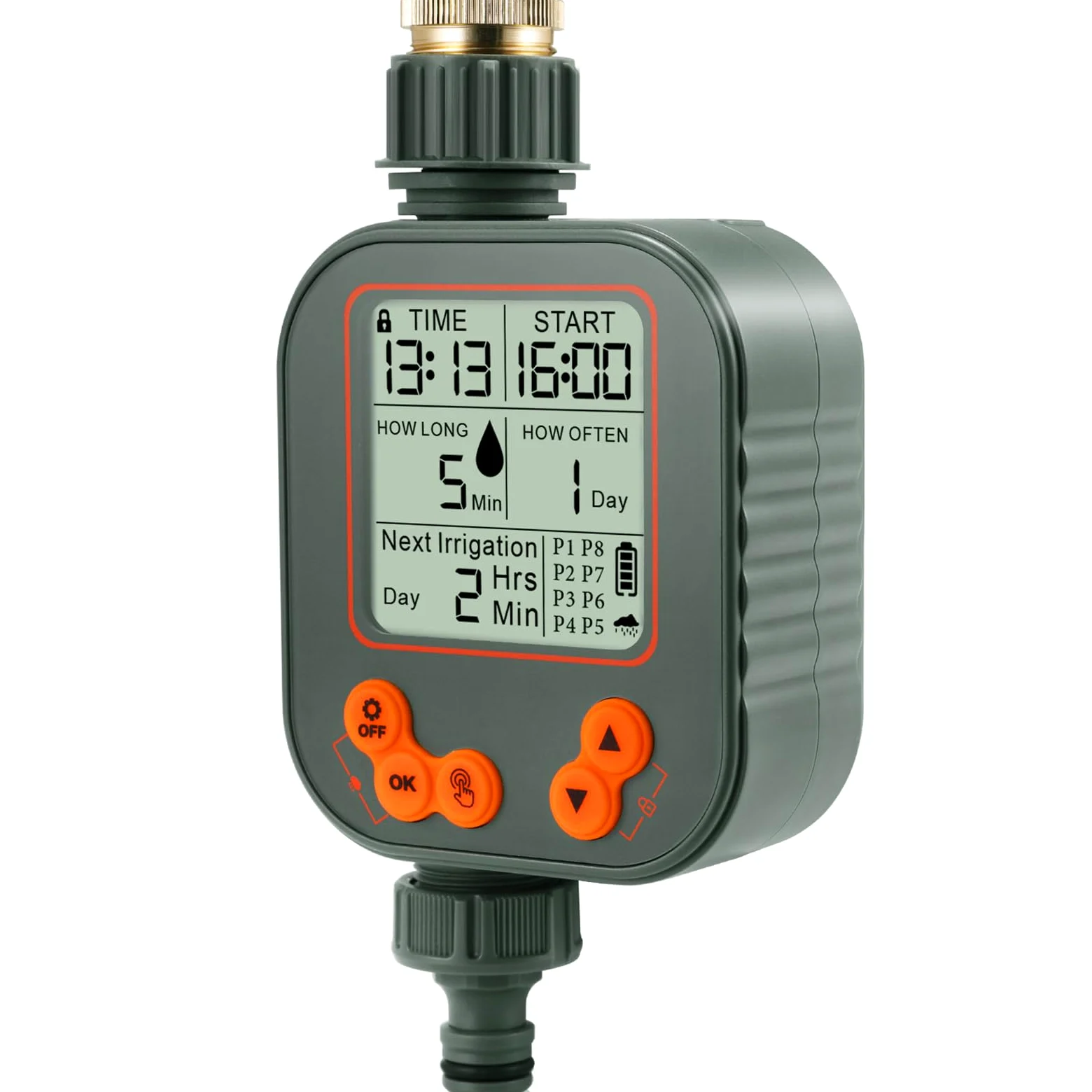 Système d'Irrigation Jardin 20M Tuyau avec Programmateur Arrosage Automatique, Retard de Pluie Minuterie d'arrosage, 8 programmes Grand Écran LCD, Kit Arrosage Micro Irrigation Goutte à Goutte