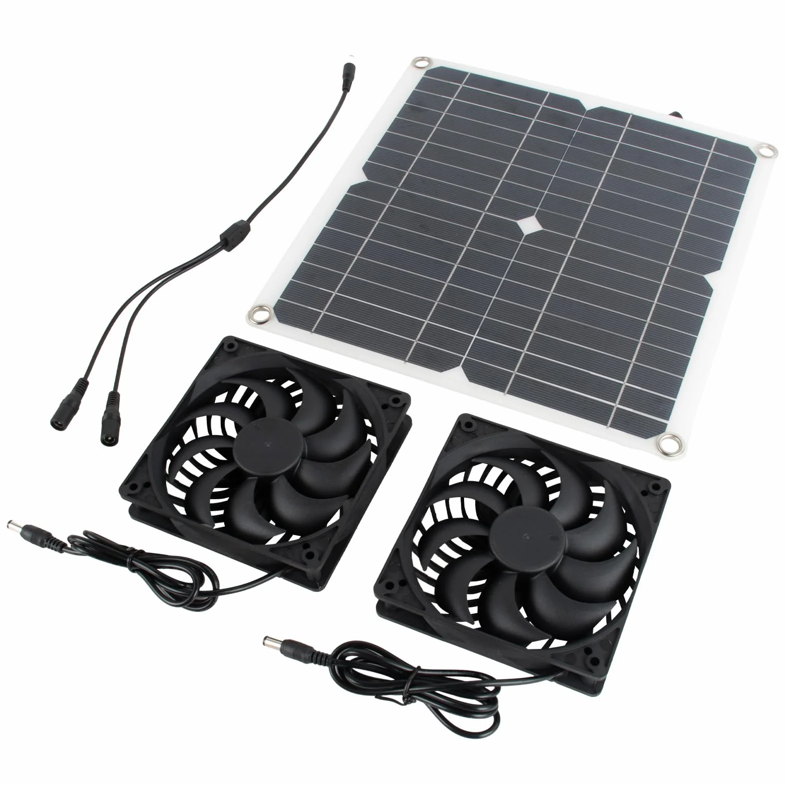 Ventilateur Solaire 12 W d'extraction pour Serre, Poulailler, Fenêtre