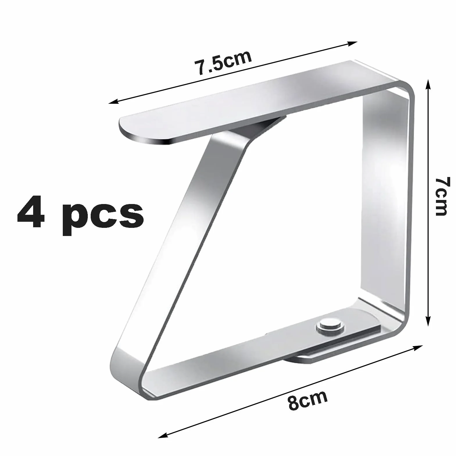 Pince Nappe Inoxydable 4 Pièces 7.5 x 8cm pour Table Exterieur Mariage