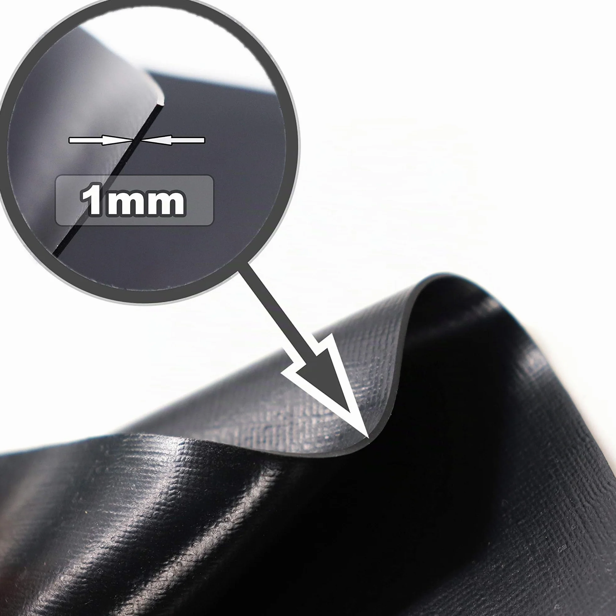 Bâche de bassin PVC 5m x 6m Bâche noire 1.0mm pour bassin de jardin
