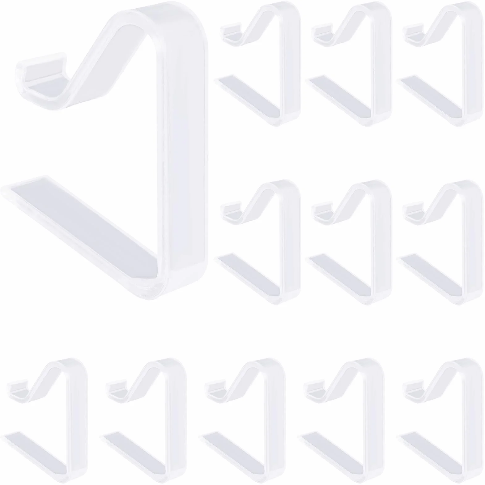 Pinces à Nappe en Plastique Transparent pour Tables 3,5-5 cm 12 Pièces