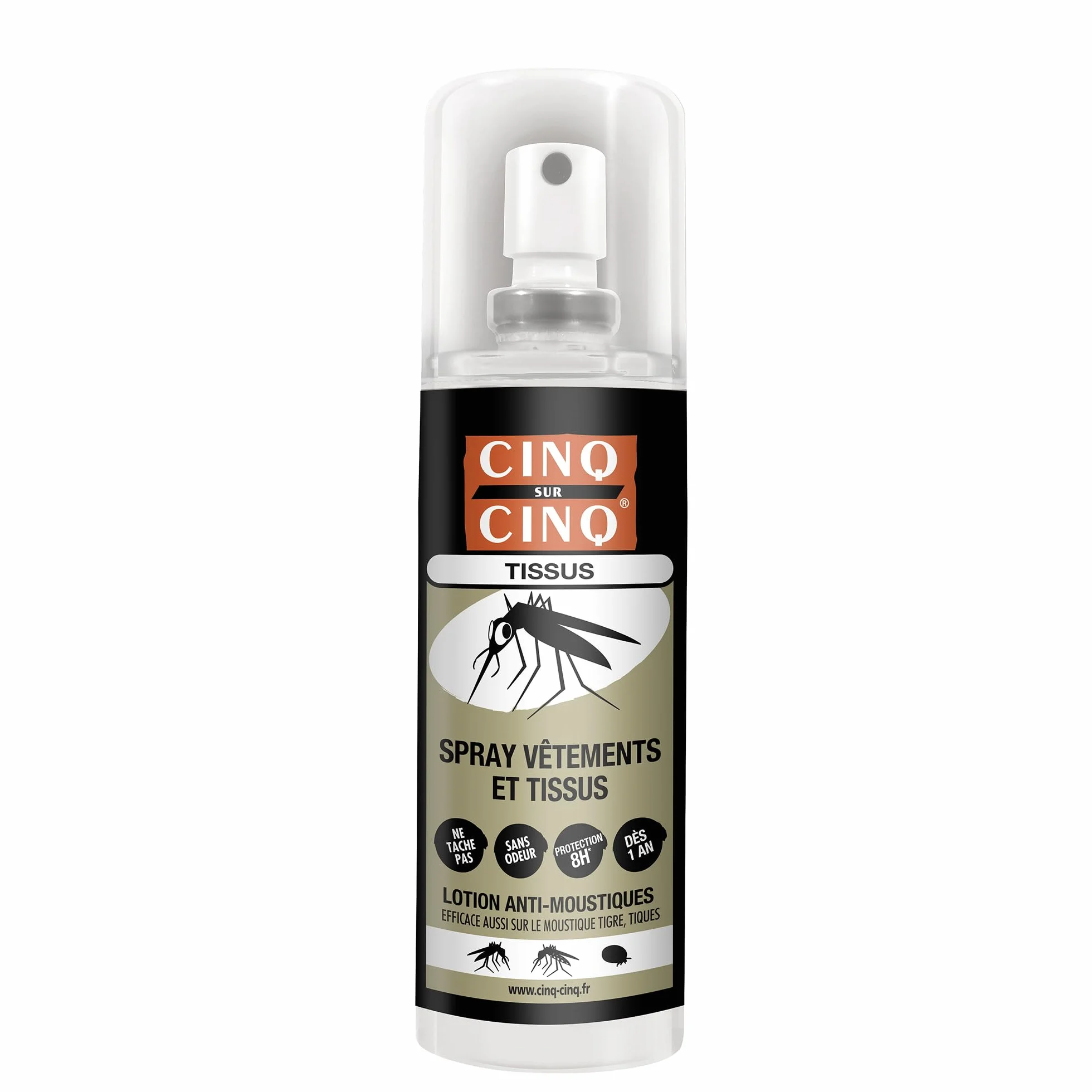 CINQ SUR CINQ Anti-Moustique Spray Lotion 75 ml + Spray Vêtements 100 ml Protection Longue Durée
