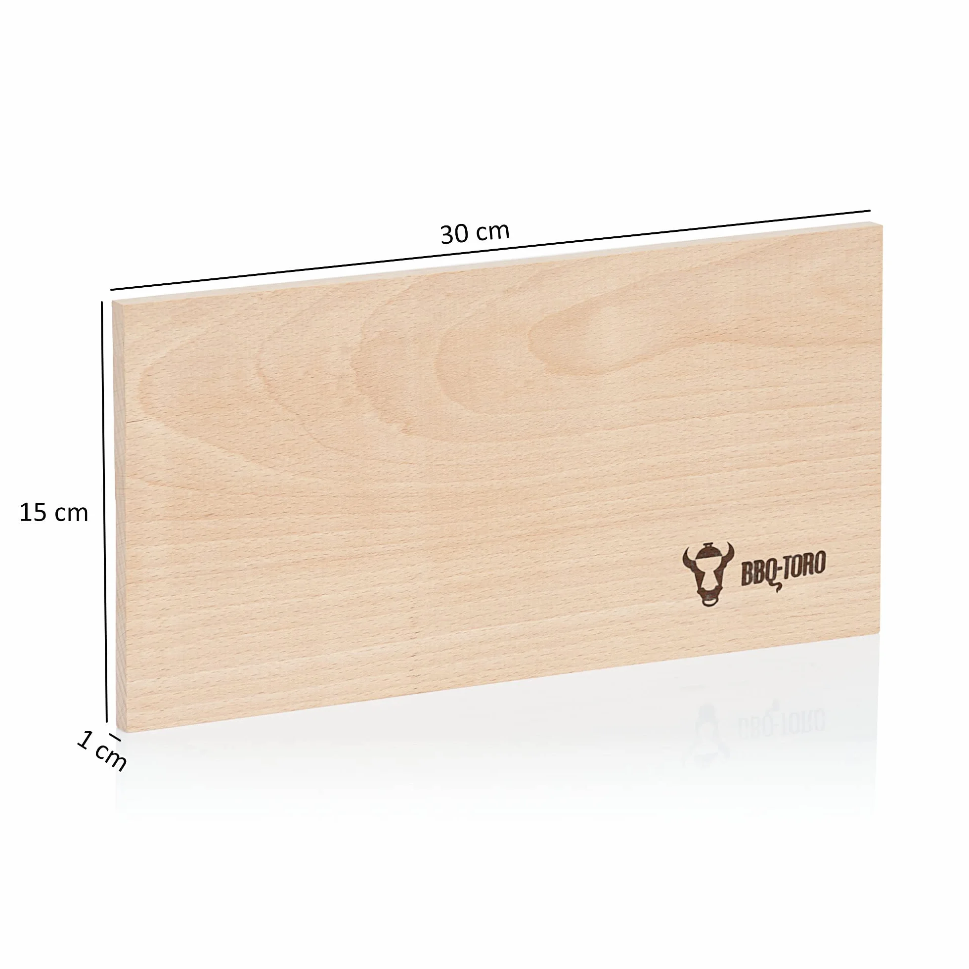 BBQ-Toro Lot de 6 Planches à Fumer en Bois de hêtre 30 x 15 x 1 cm pour Poisson, Viande, Légumes