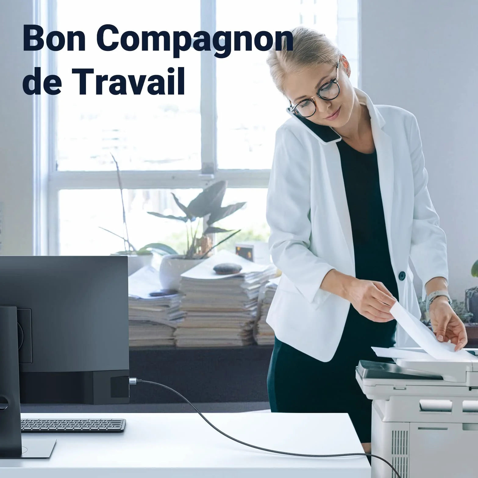 UGREEN Câble Imprimante USB 2.0 A vers B Nylon Tressé 2M