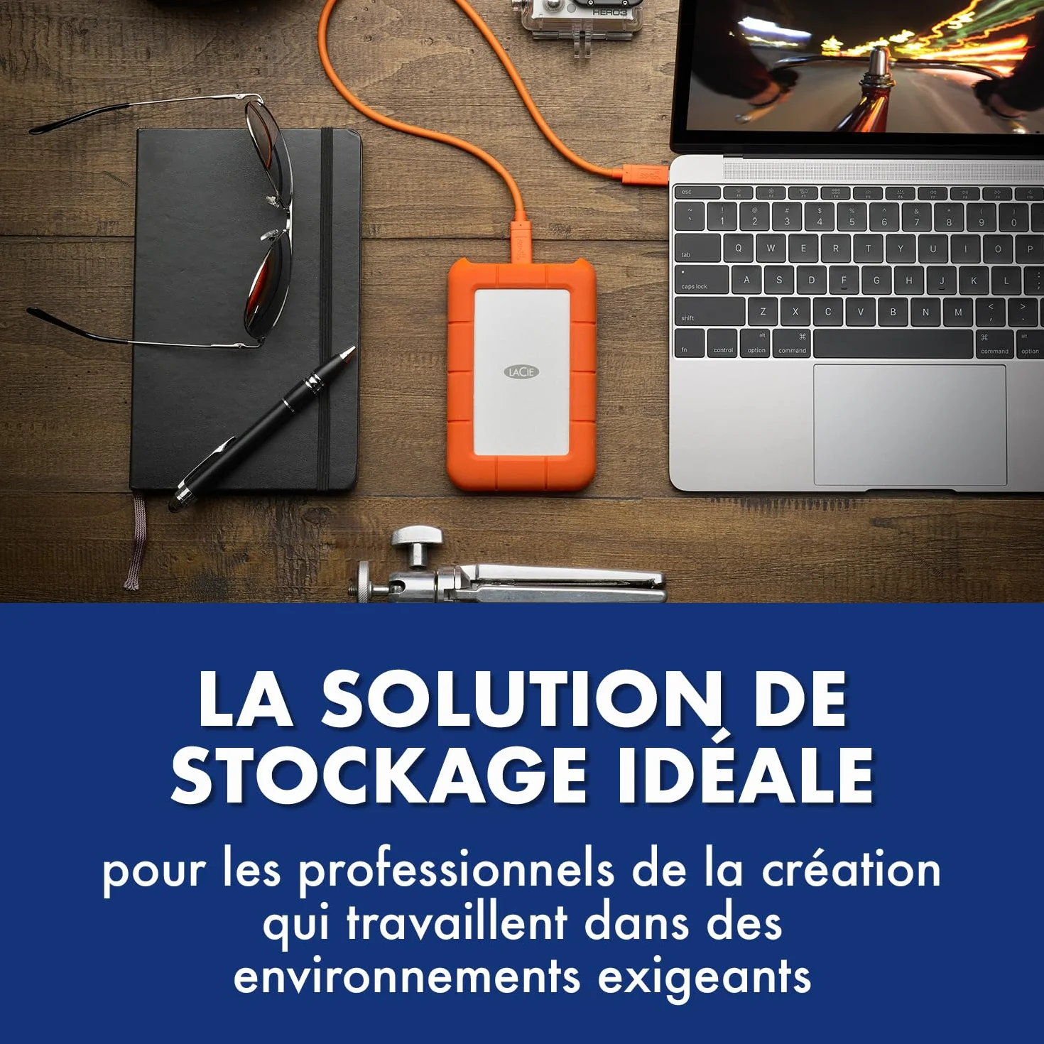 LaCie Rugged USB-C 5 To Disque Dur Externe Portable HDD Résistant aux chutes chocs poussière pluie