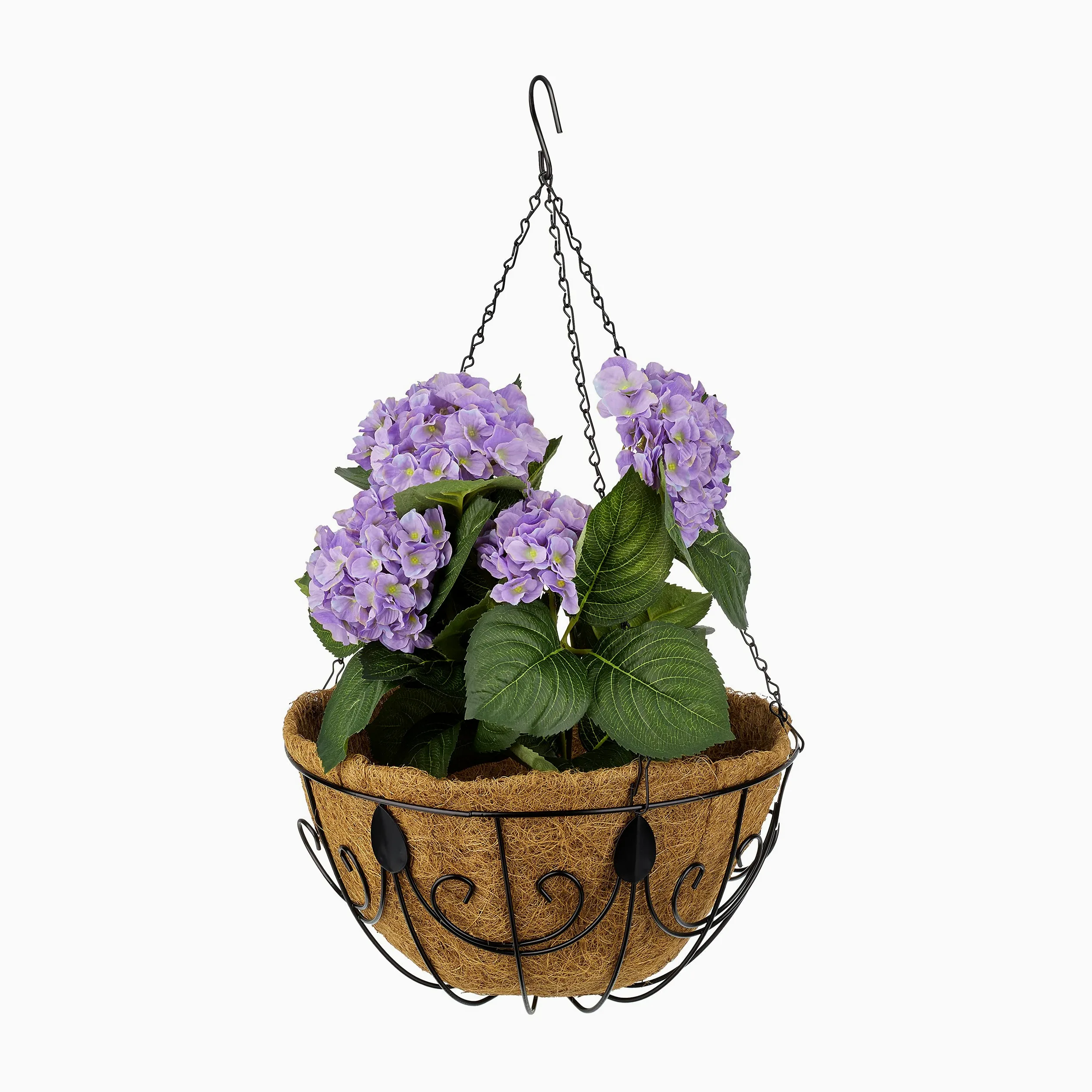 Relaxdays Corbeilles suspendues, Lot de 3, Suspension panière avec chaînette, diamètre 35 cm, Volume 10 L, Marron