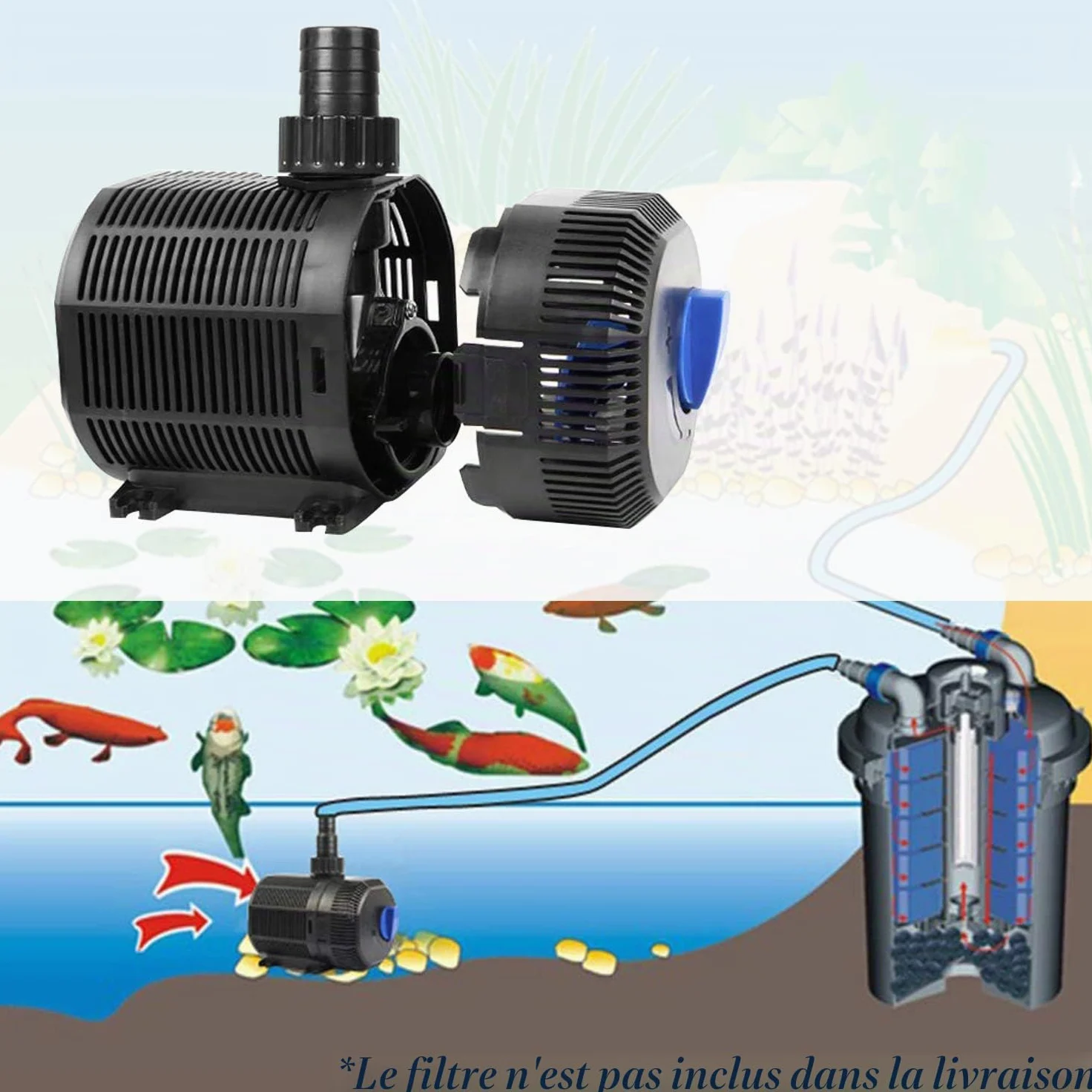 Pompe Pour Bassin Pompe Bassin Jardin Aquarium 2300L/H 35W