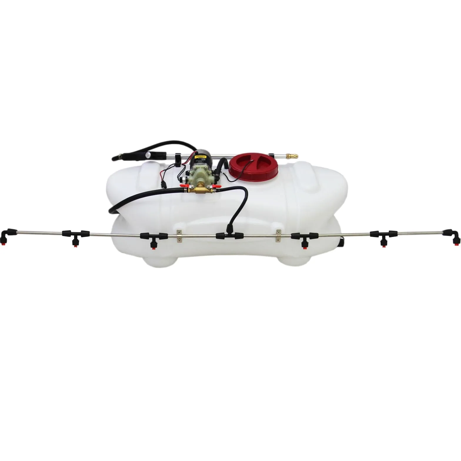 MaxBlast Pulvérisateur Quad: Pompe 12 Bar, 6 Buses, Réservoir 100L PE, Lance Manuelle, Kit Fixation, Courroie 5 m, 12 V, Agricole et Jardinage