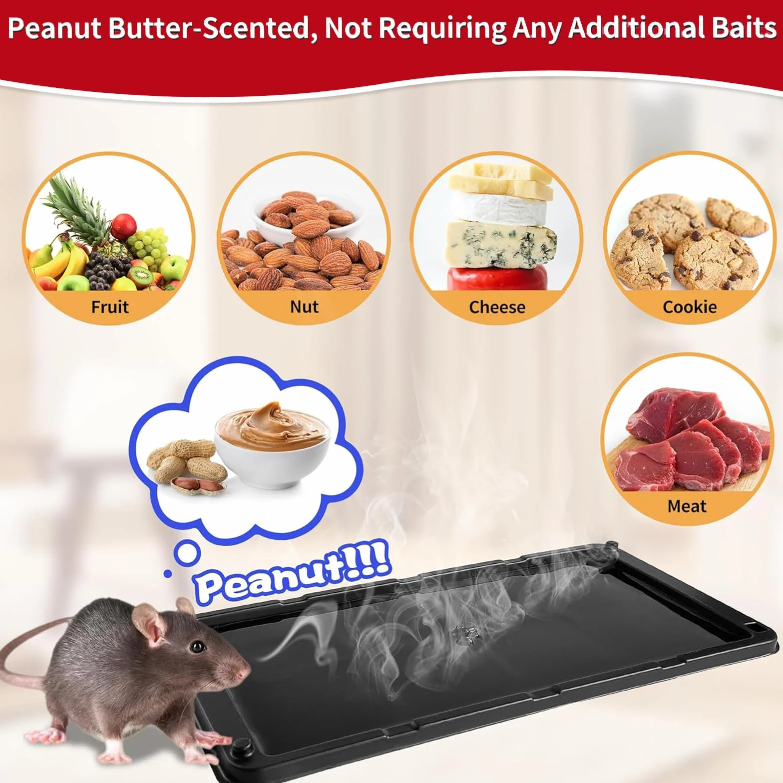 Piege a Souris Piege a Rat Colle, Plaques de Glue Anti Rongeur, 10 Pieces