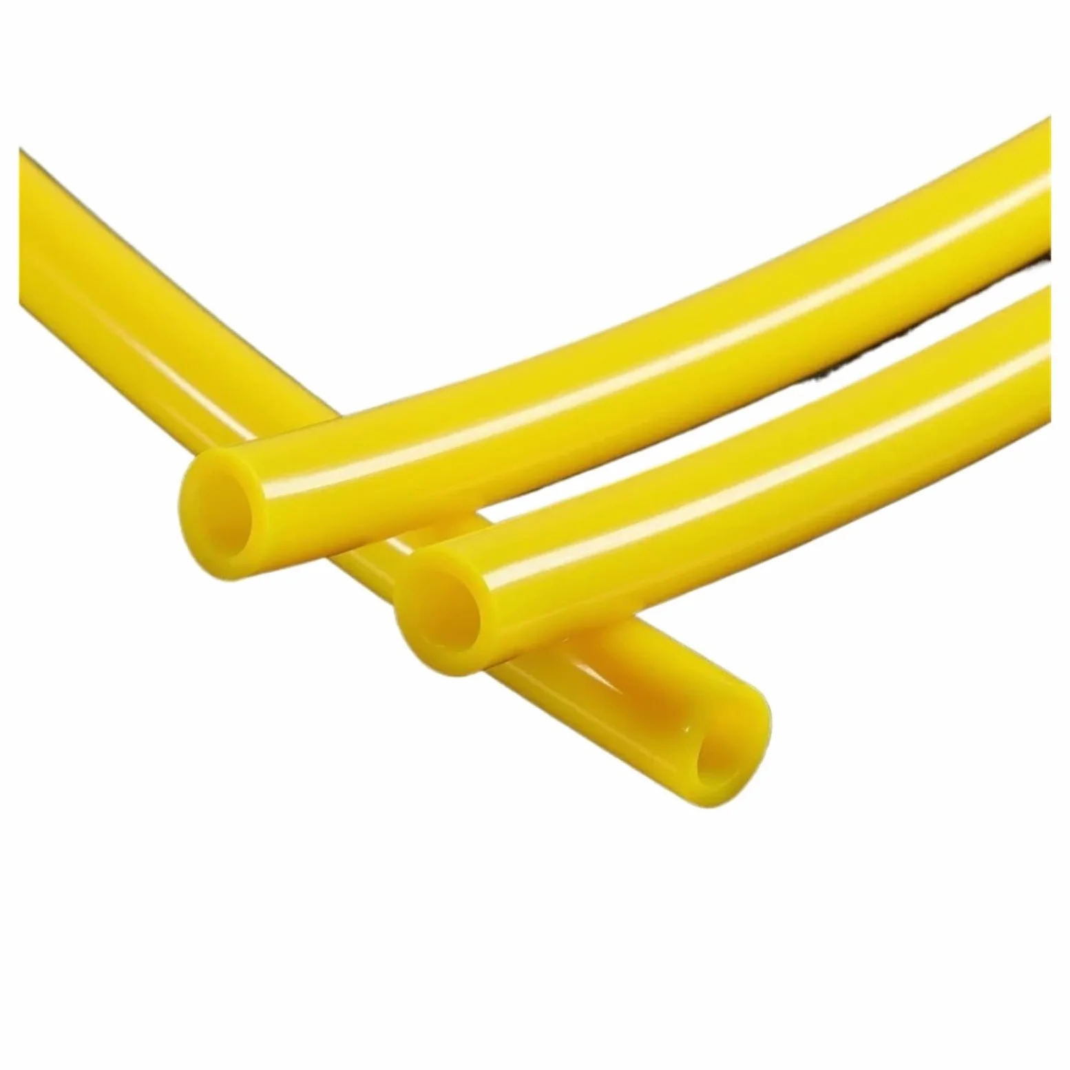 Tuyau Bassin Tube Flexible en Silicone jaune 1~10m, tuyau d'irrigation de l'air for Aquarium, jardin, réservoir de poissons, pompe d'étang(2 meters,ID 6mm x OD 10mm)