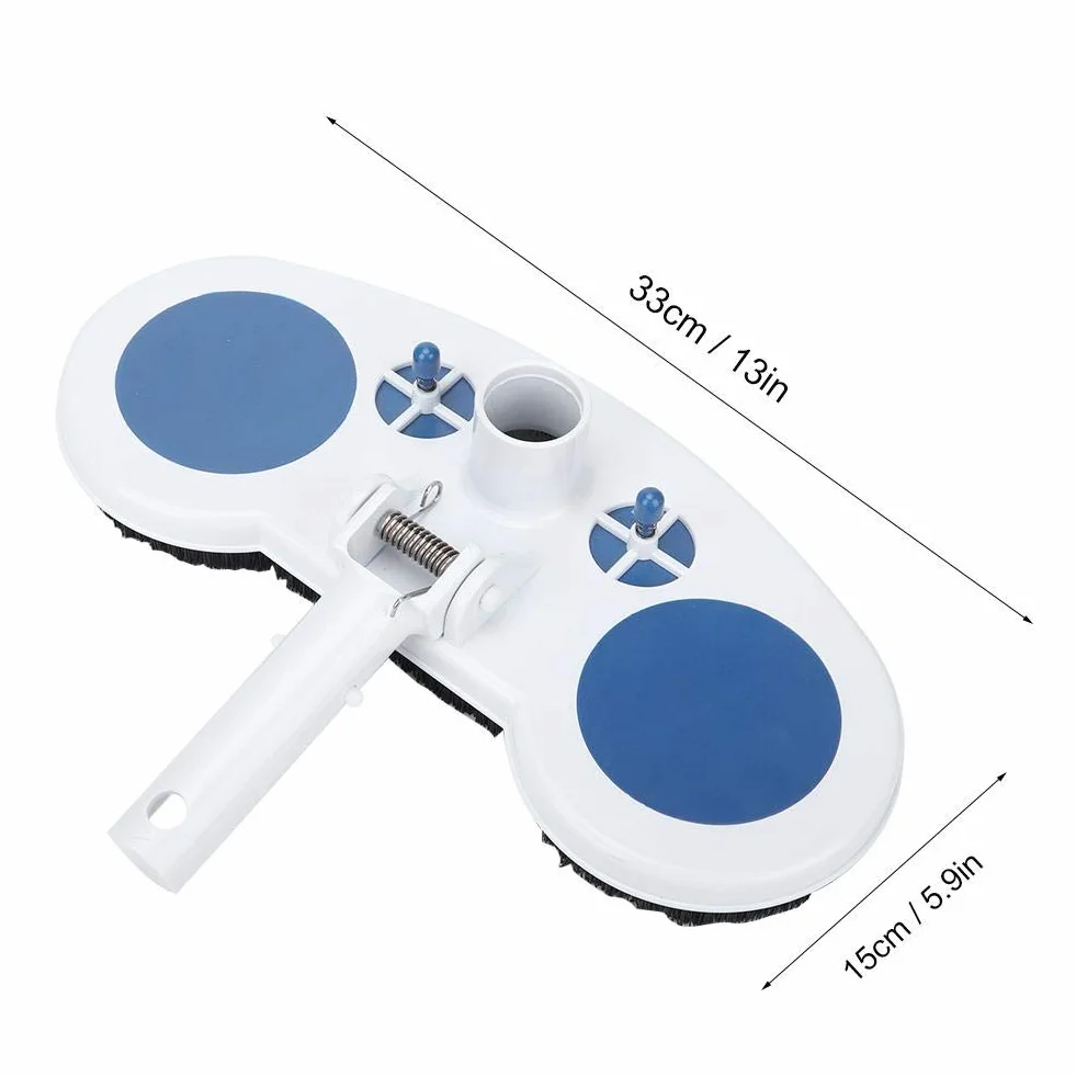 Filfeel Brosse de Nettoyage de Piscine 13 Pouces Kit Professionnel avec Tête d'Aspiration