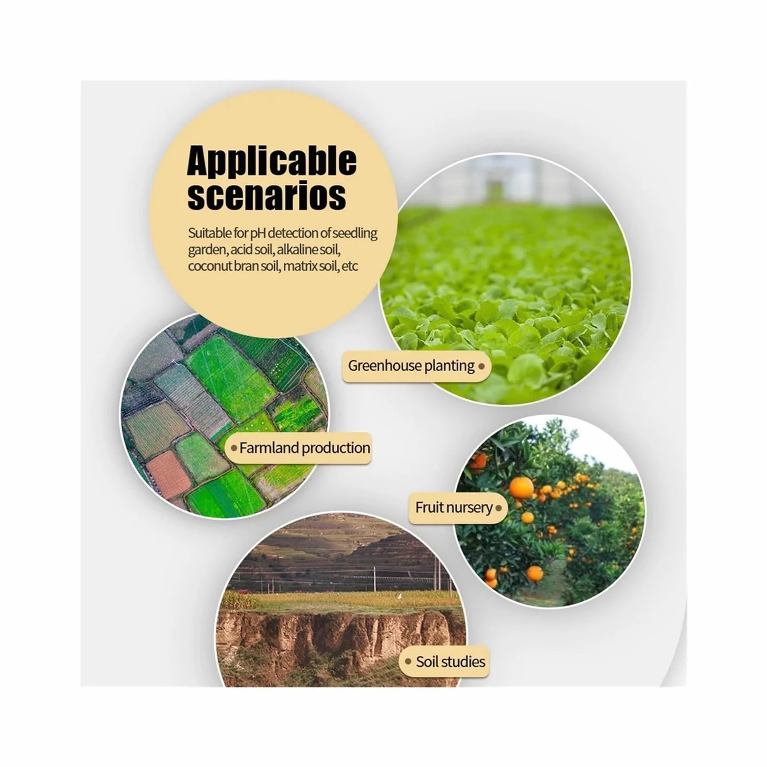 Ph-mètre numérique 3 en 1 for Sol, Moniteur de température et d'humidité, testeur d'activité du pH, Instruments Mesure for Le jardina Jardinage, Agriculture