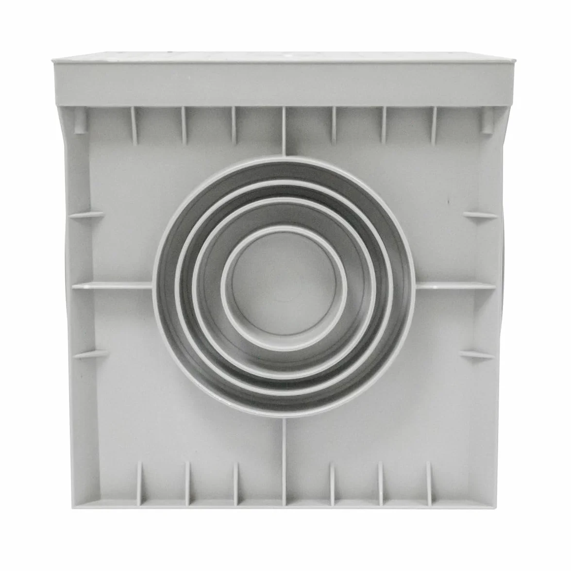 Archet étanche de sol électrique gris IP54 PVC 200x200 mm pour jardin drainage irrigation