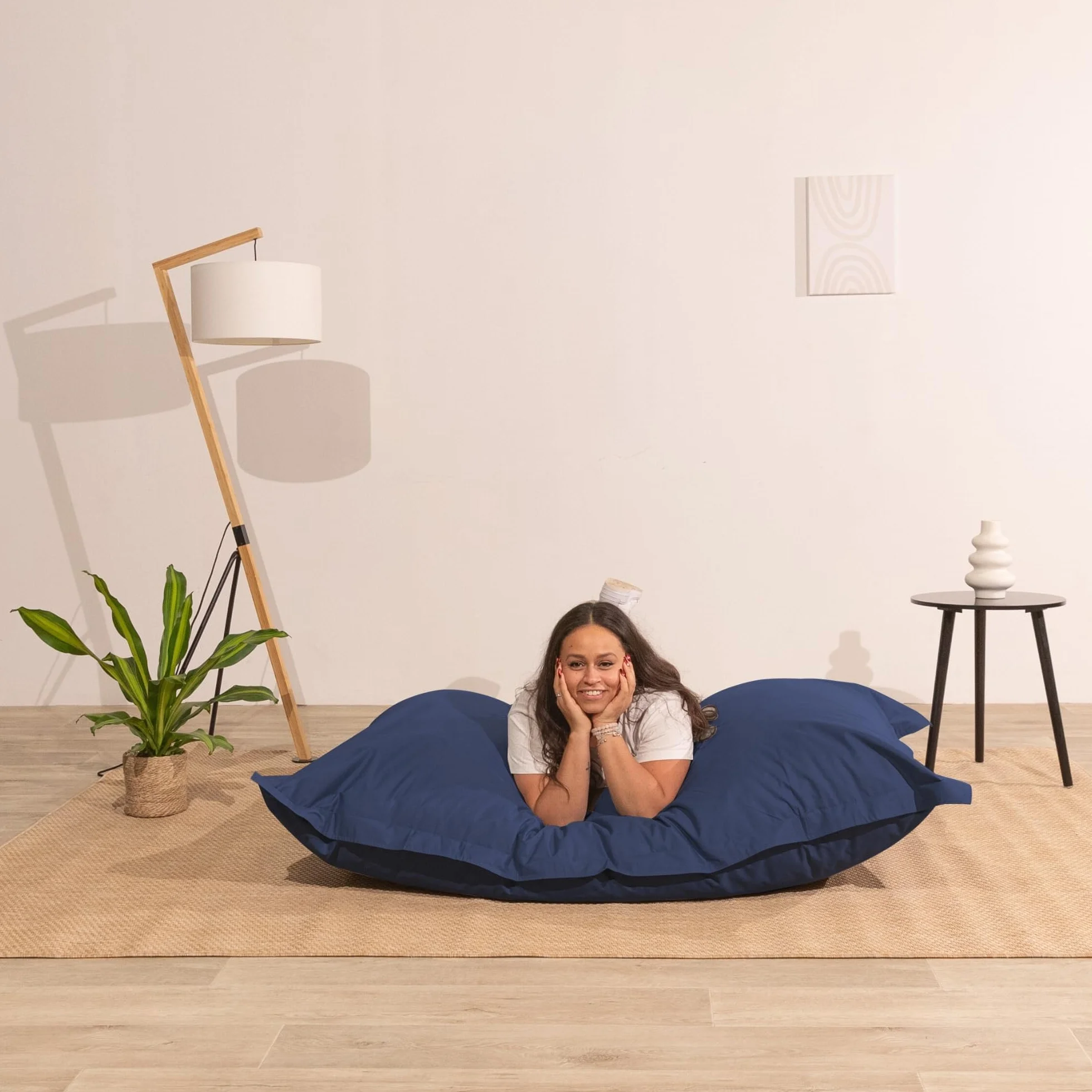 Bananair Pouf Extérieur Imperméable Géant XXL 180x140 cm Bleu