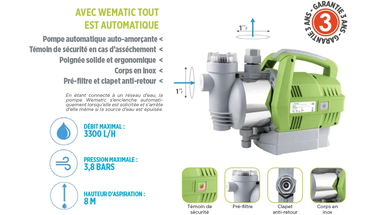 Pompe d'arrosage automatique WEMATIC