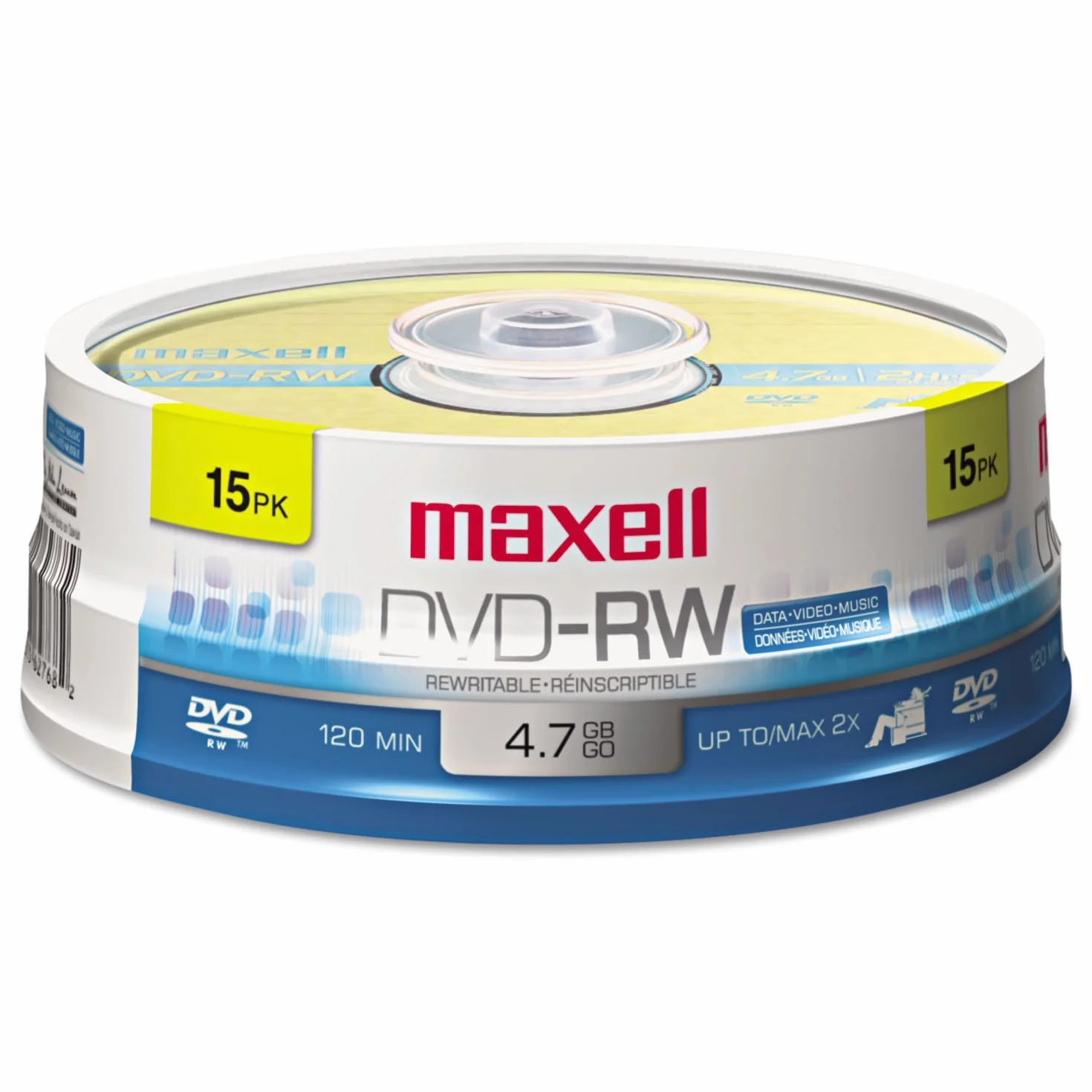Maxell DVD-RW 4.7GB 120min Spindle 15 Pack