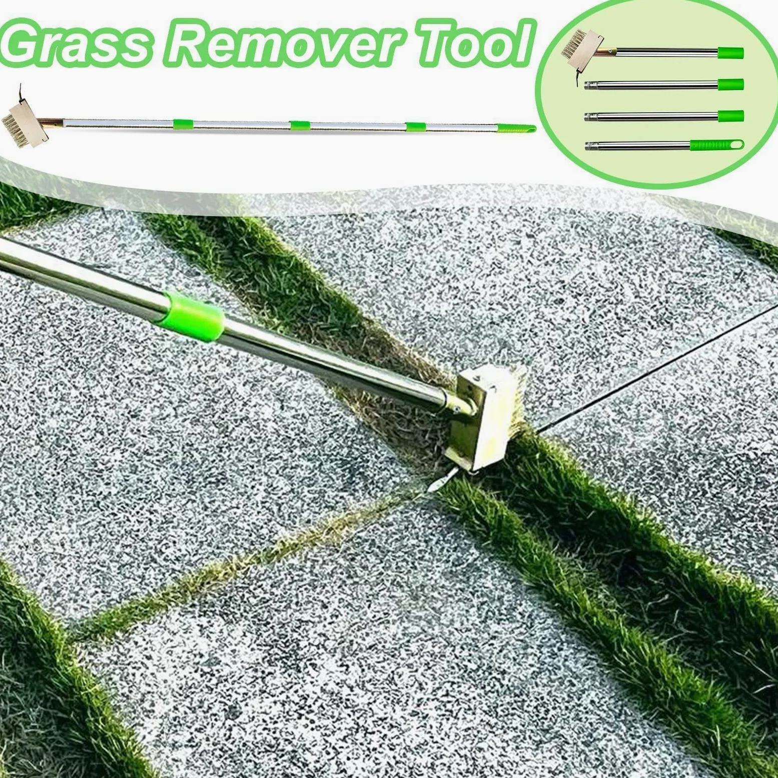 Extracteur d' , outil de nettoyage de joints haute performance, mousse et | Grattoir à herbe, outil de désherbage de jardin pour terrasse, patio, trottoir, allée, nettoyage de pavés en béton, long