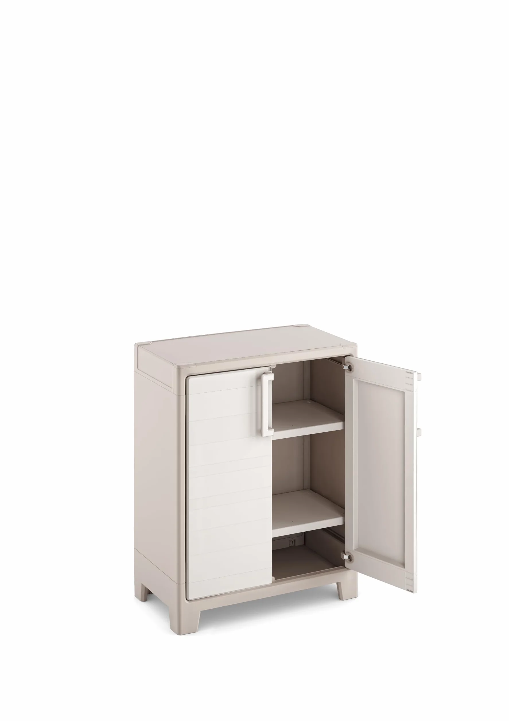 Keter Armoire Basse Gulliver Armoire de Rangement Résine 80 x 44 x 99.5 cm Beige Sable