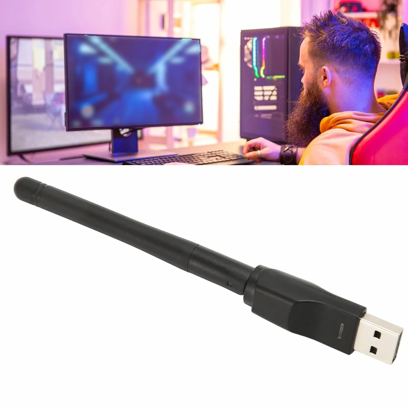 Adaptateur WiFi USB MT7601 150 Mbps Carte Réseau sans Fil Antenne Intégrée