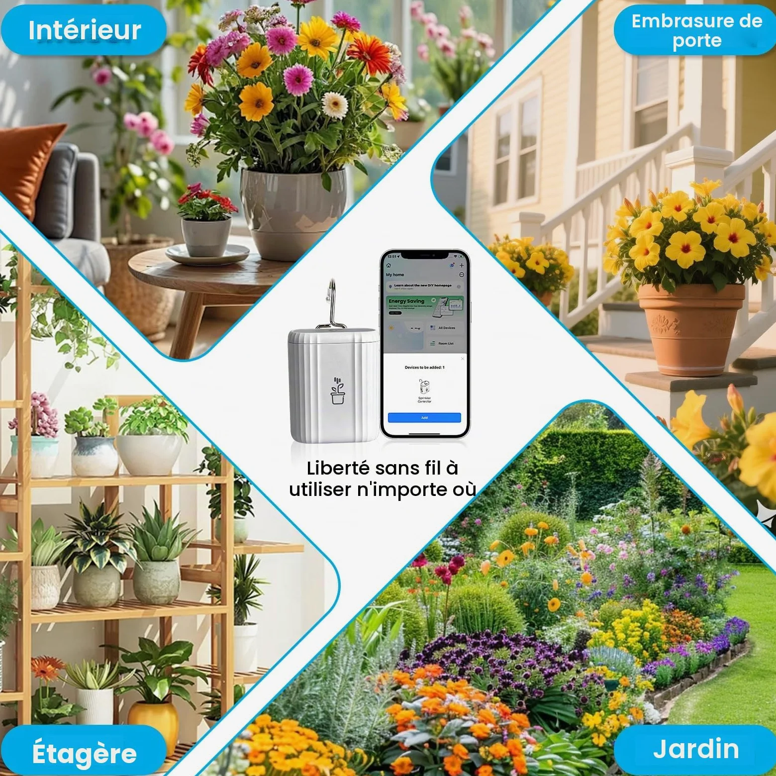 Système D'arrosage Automatique Wifi, App Control Système D'arrosage Automatique Pour Plantes En Pot D'intérieur, Kit D'arrosage Goutte à Goutte DIY Avec Alarme De Manque D'eau, Minuterie Programmable
