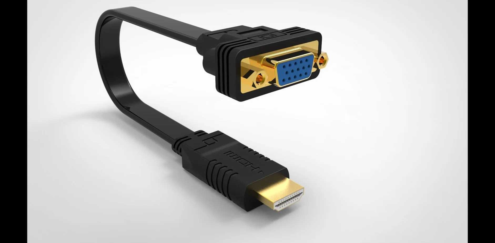 Adaptateur HDMI vers VGA mâle vers femelle 1080p 15 cm