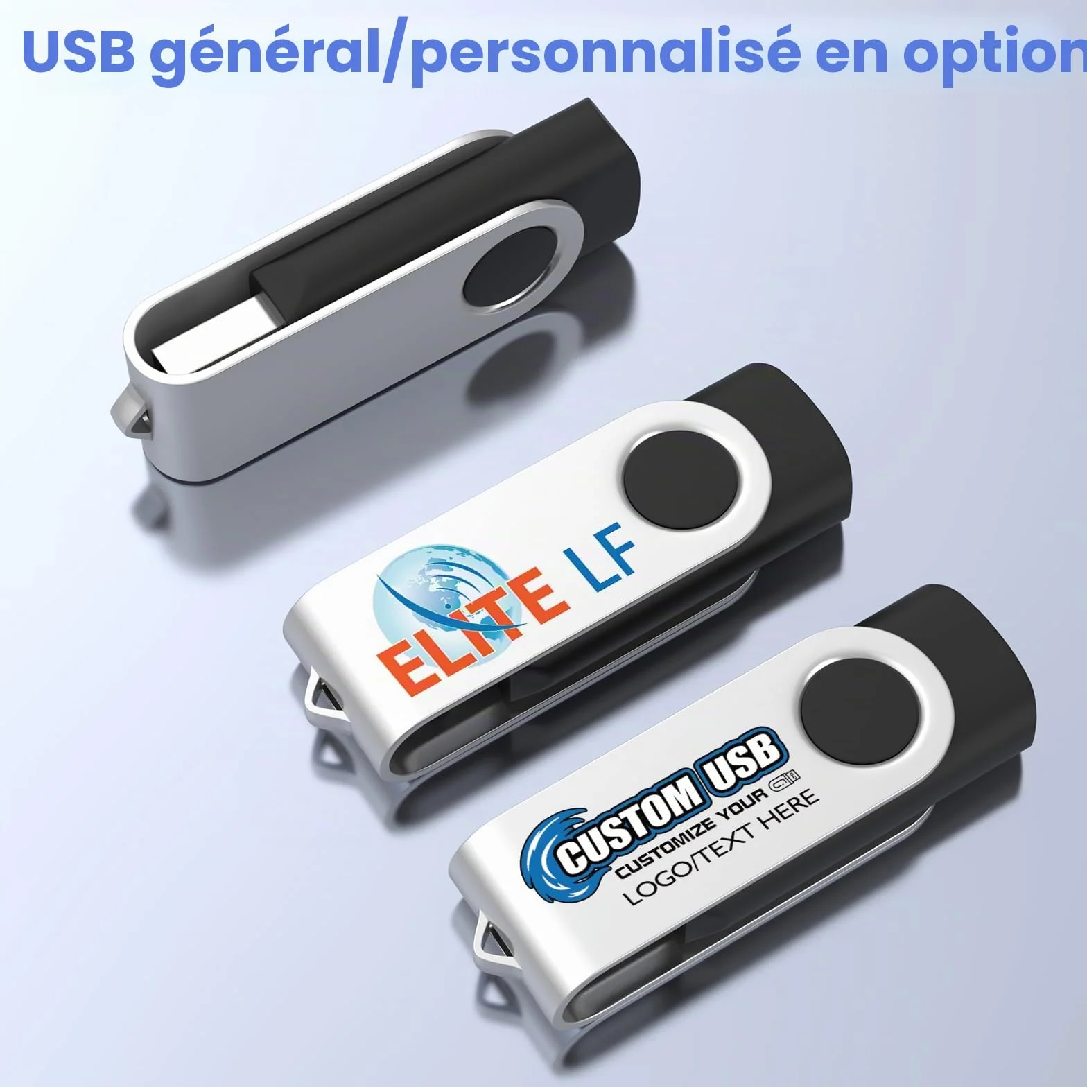 ABLAZE Clé USB 2.0 16 Go Lot de 10 Pivotant