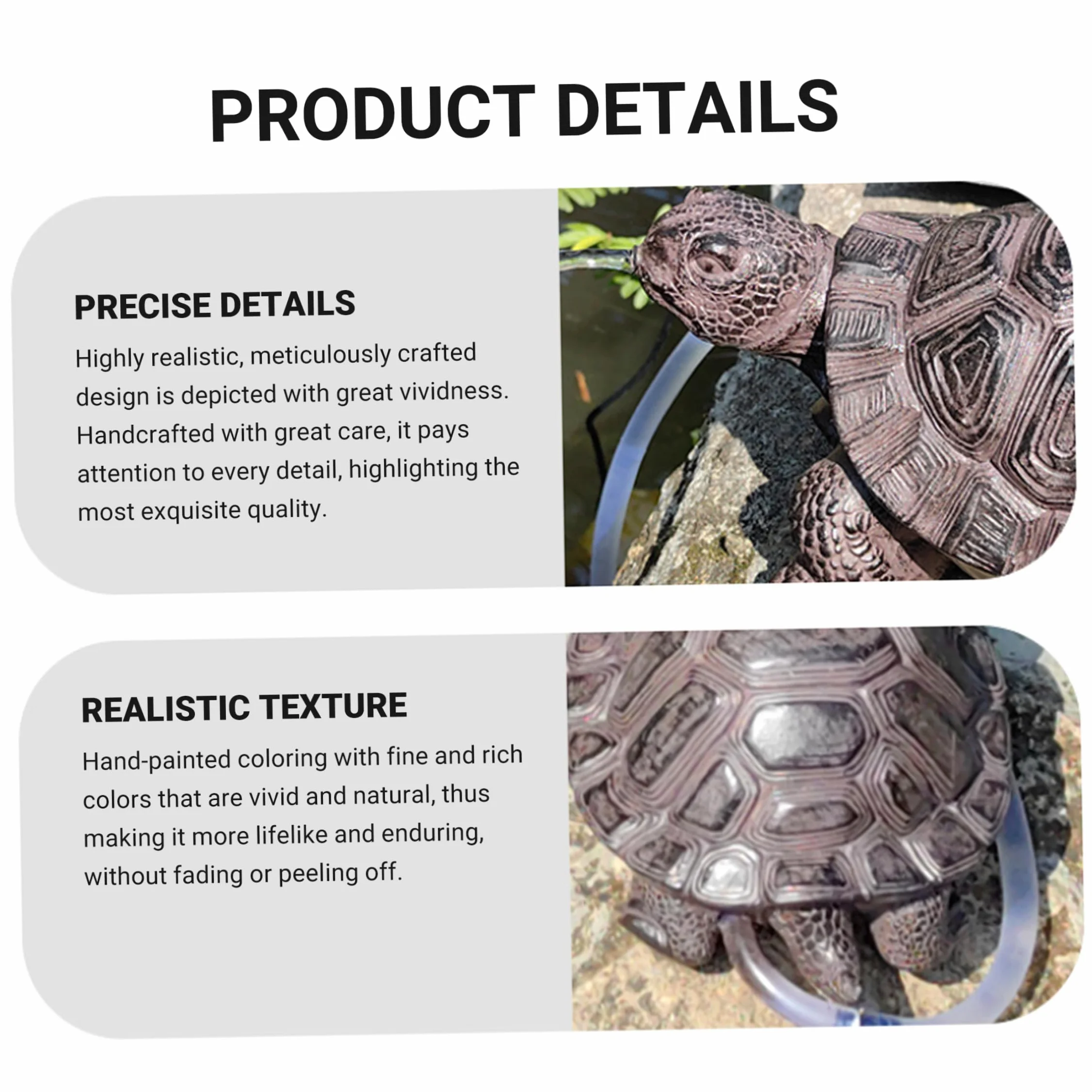 Fontaine à Eau Tortue Résine Solaire pour Bassin Décoration Jardin