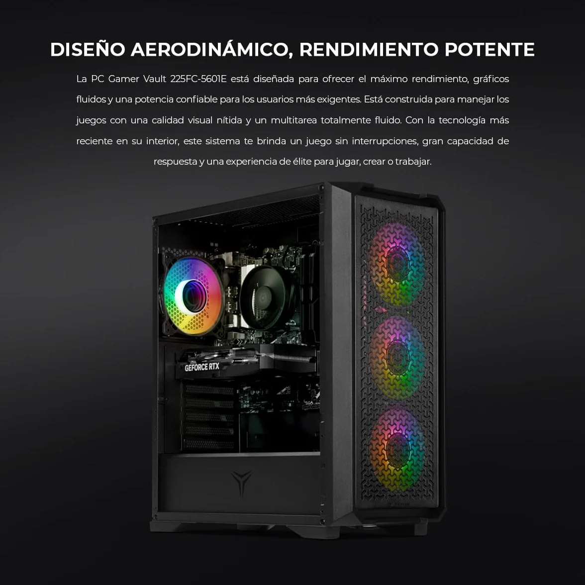 YEYIAN PC Gaming Intel Core Ultra 5 225F 4,9 GHz Nvidia GeForce RTX 5060 8 Go GDDR7 32 Go DDR5 1 To SSD WiFi 6 Win 11 Pro
