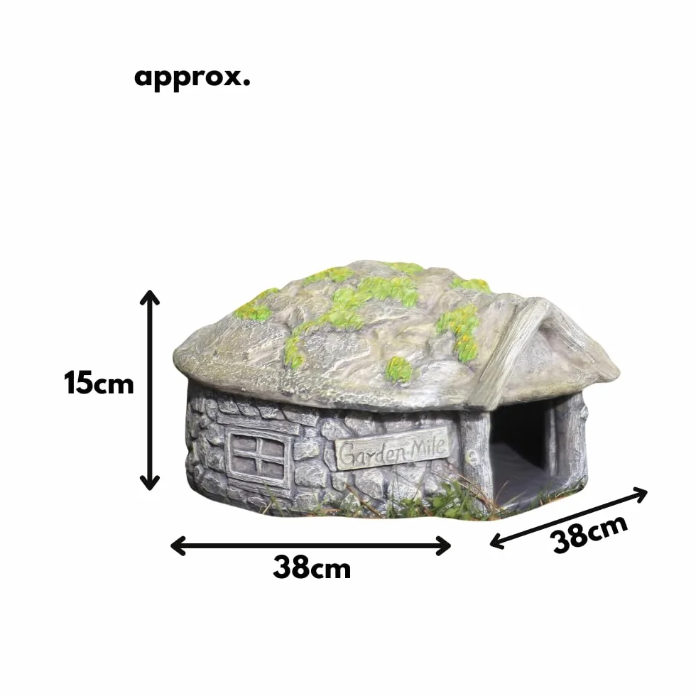 Garden Mile Maison de hérisson et abri d'hibernation en résine durable résistant aux prédateurs Habitat extérieur