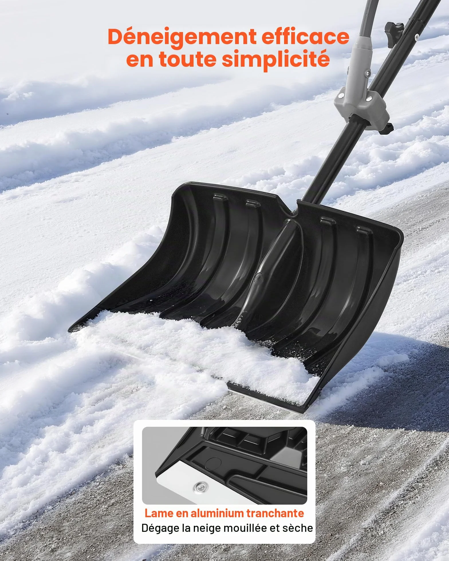VEVOR Pelle à Neige Brosse à Neige