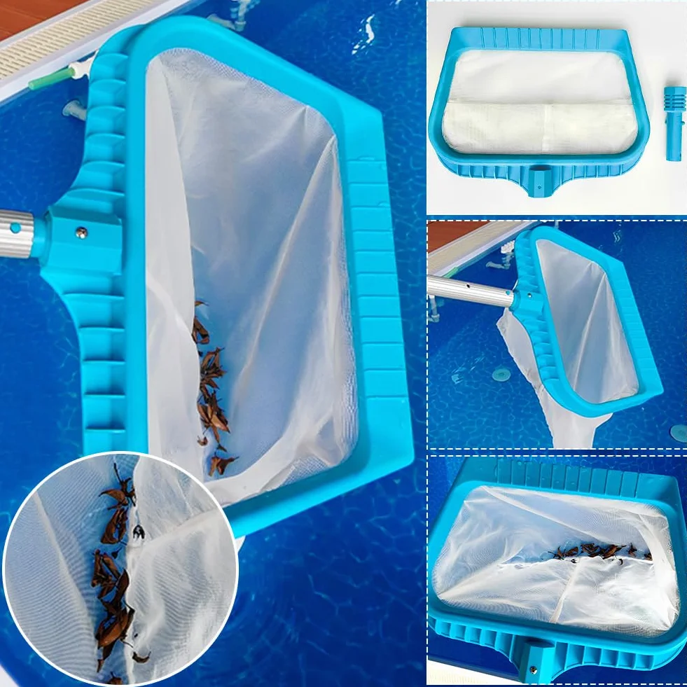 Épuisette de Piscine, Filet de Nettoyage, Écumoire pour Piscine Étang Spa, Accessoire Piscine (Vert)