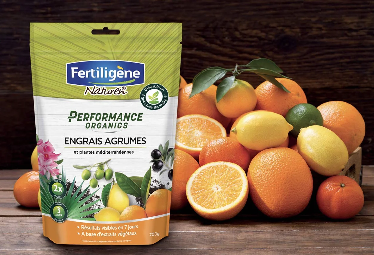 FERTILIGENE NATUREN POEAG7 Engrais Granulés Performance Organics Agrumes Plantes Méditerranéennes 700 g Pour 14m²