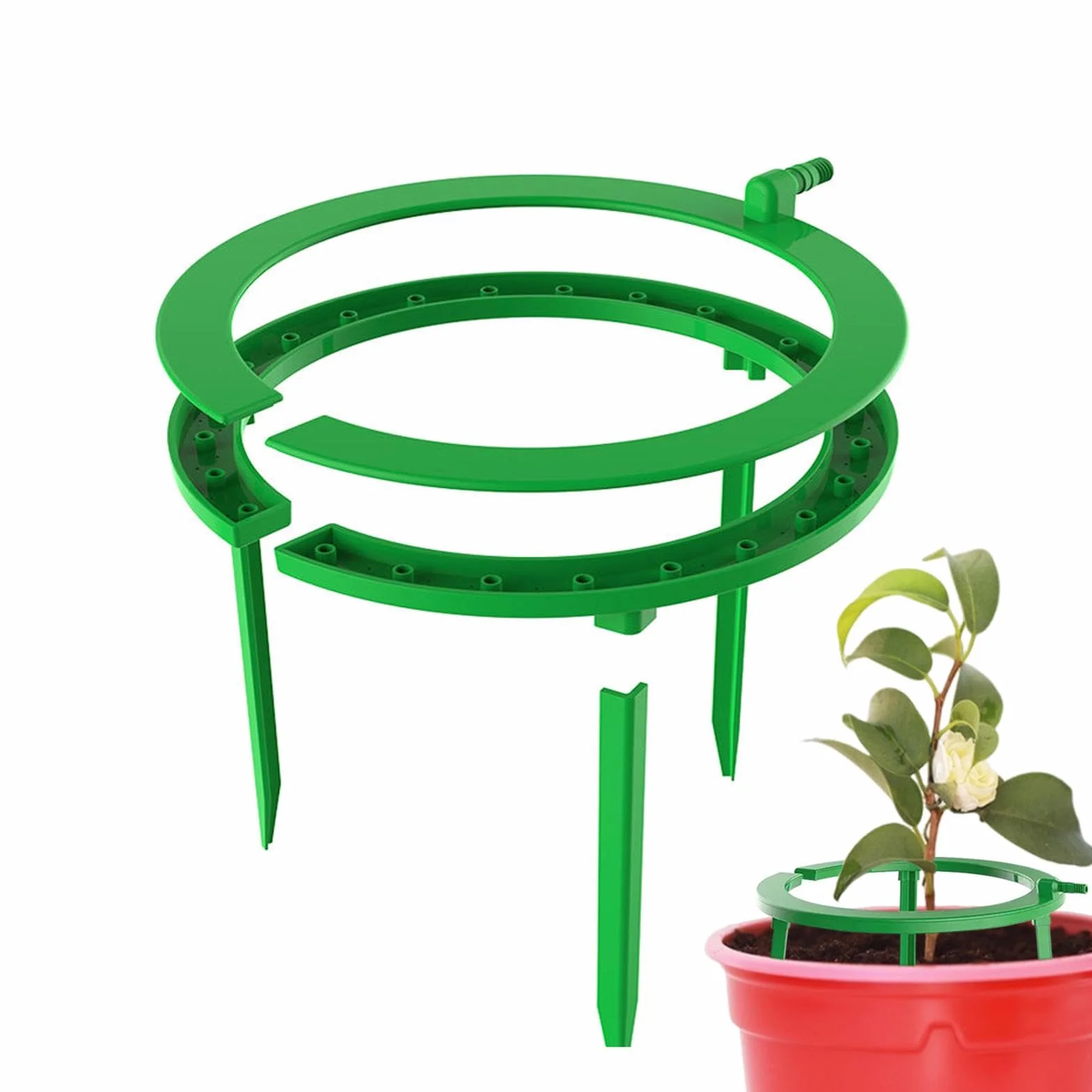 Hydro Halo Anneau d'eau arrosage avec supports jambes serre jardin cour balcon réservoir croissance