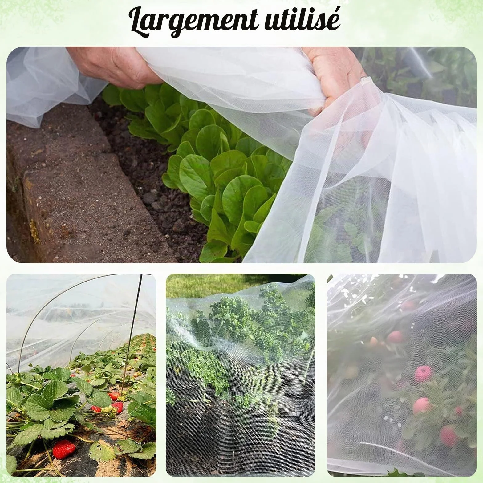 Filet Anti Insecte Potager 3m x 4m Ultra Fine Maille Protection Jardin