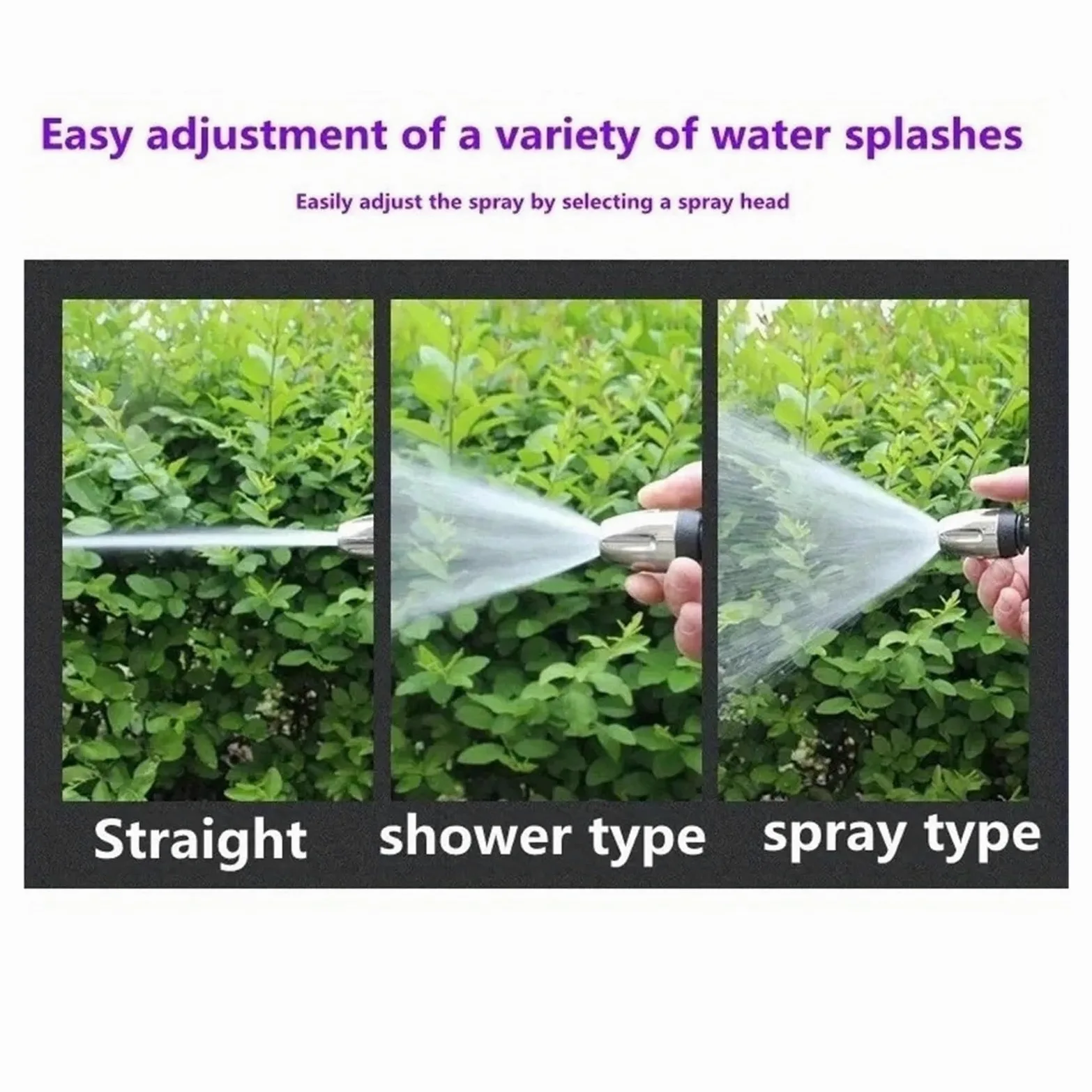 Pistolet d'arrosage avec embout multi-jets, Buse de mousse d'eau jardin haute pression portable, 360 pourriture, for voiture/maison/jardin - 1/ensemble(Water Set)