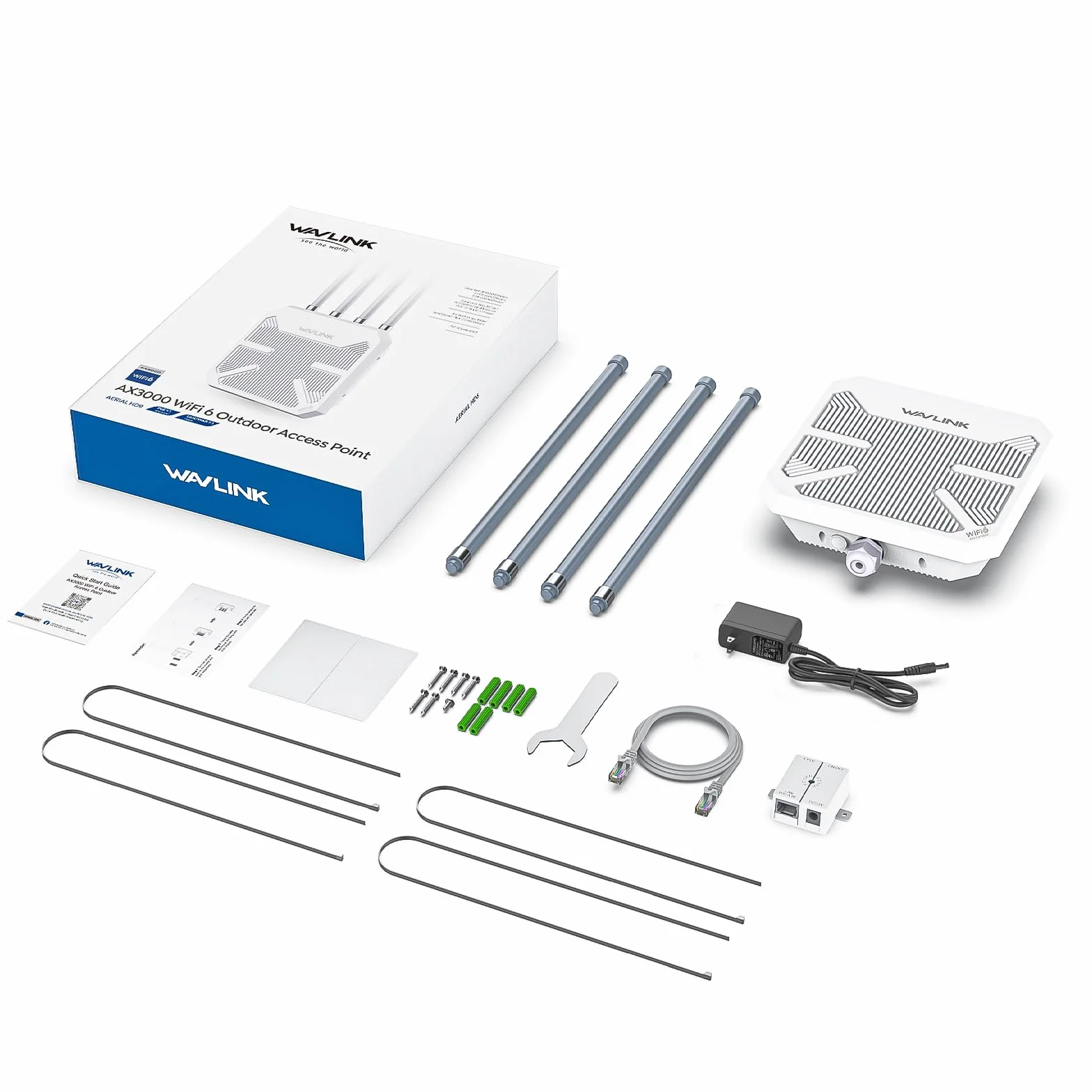 Répéteur WiFi 6 Mesh Extérieur Longue Portée AX3000 WN573HX3 Bi-Bande Gigabit Point d'Accès PoE IP67