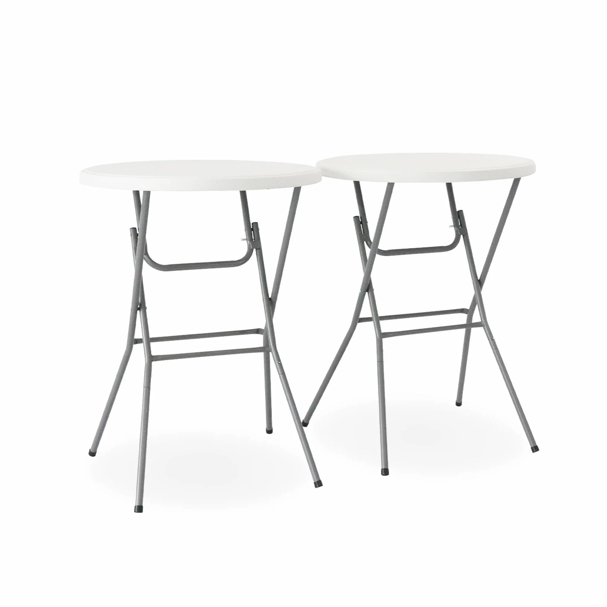 Alice's Garden Lot de 2 Tables Hautes de Réception Gala Pliables Ø80cm x 110cm