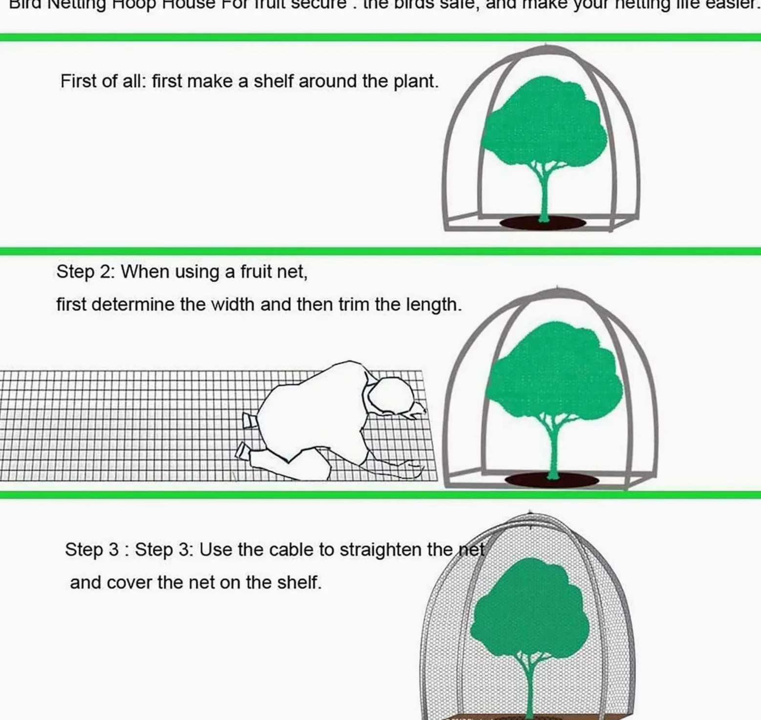 Filet Jardin Anti Oiseaux Filet pour Arbres Fruitiers Protection Contre Les Oiseaux, Les Feuilles, Les Oiseaux,4x10m