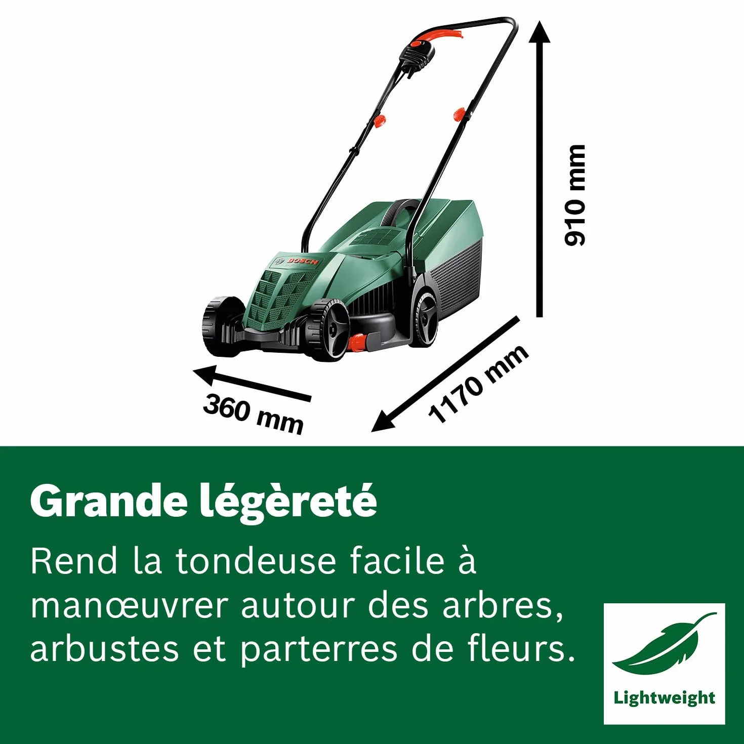 Bosch Tondeuse à Gazon Filaire EasyRotak 32-235 1200 W 32 cm 31 L