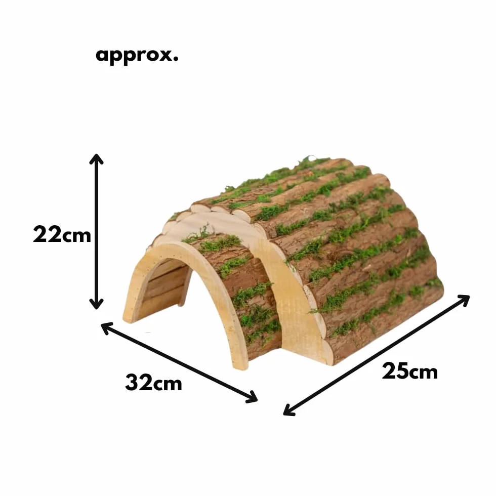 Maison de hérisson en Bois Durable extérieur Effet écorce