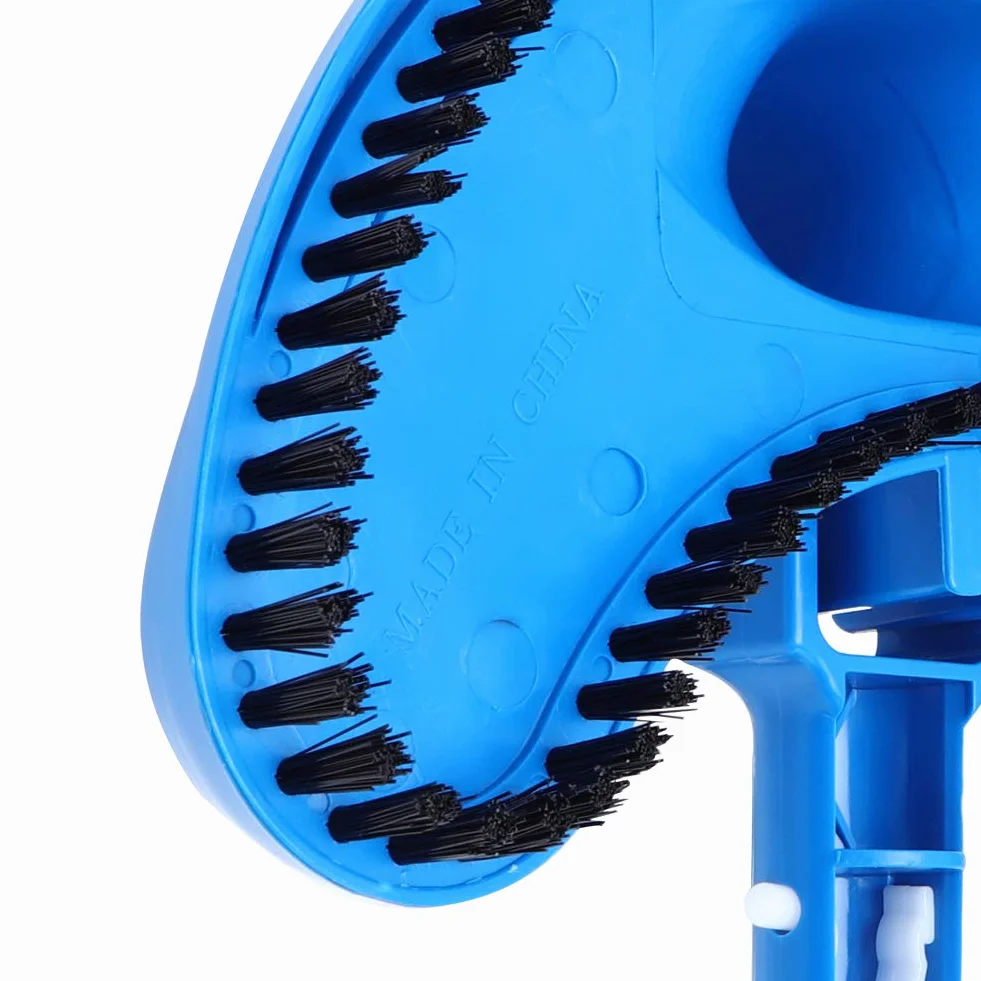 Brosse à Aspirer pour Piscine, Tête d'Aspiration Demi-Lune, Nettoyage Piscine Bleu